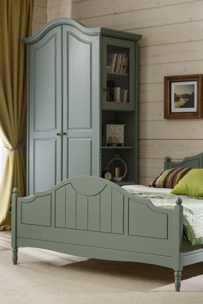 Шкаф с полками массив сосны Айно 2-ств №3