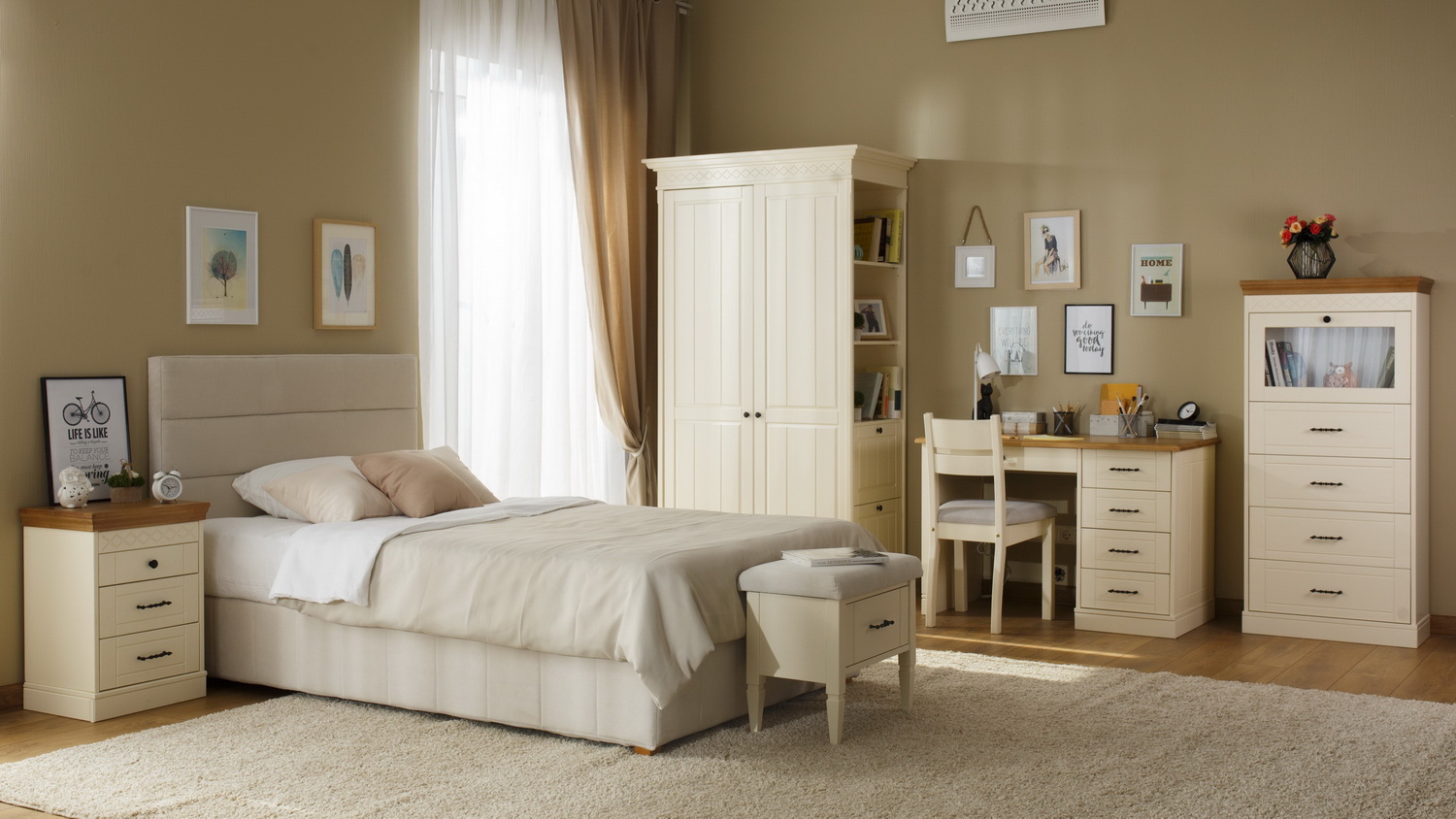 Стол Дания письменный №2 тумба справа