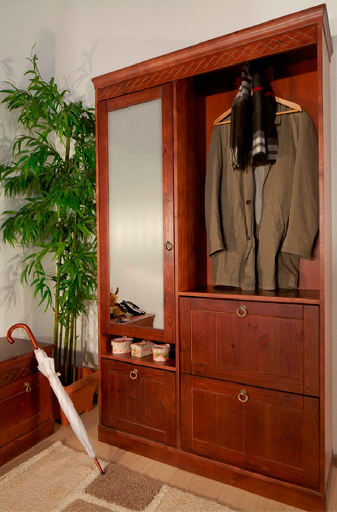 Шкаф Дания комбинированный для прихожей