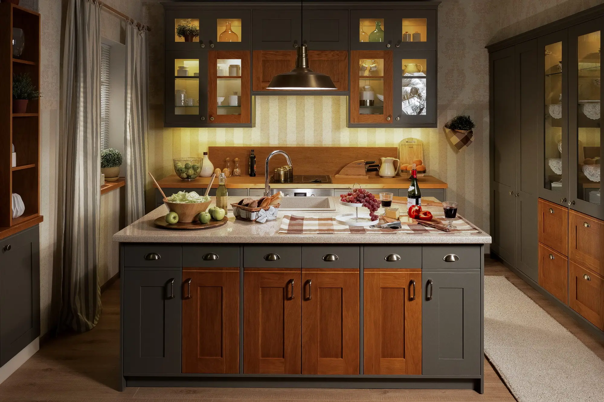   Кухня шпон Финка (цена за п/м)  