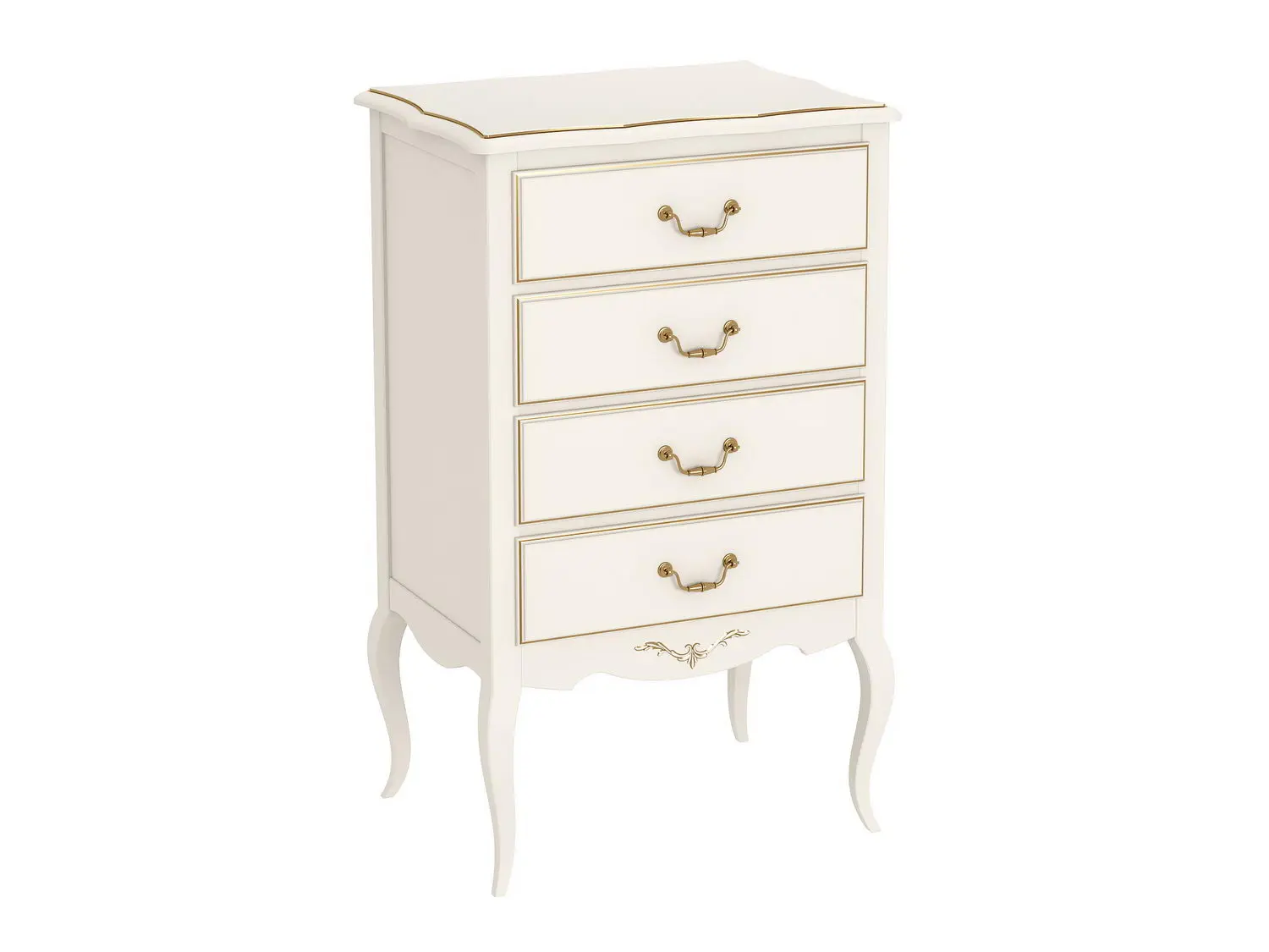 Комод  4 ящика белый Авиньон