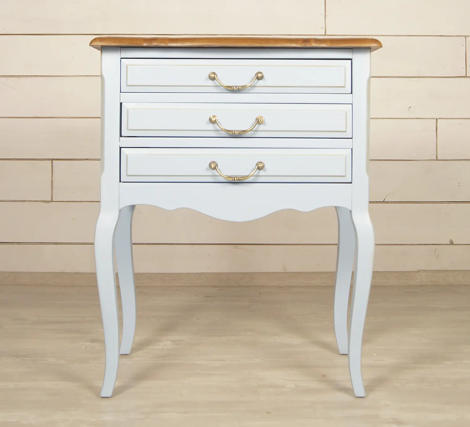 Тумба с 3 ящиками из дерева "Leontina Blue"