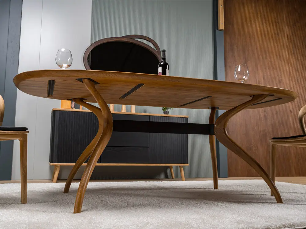 Стол овальный из дуба Архар обеденный 1400