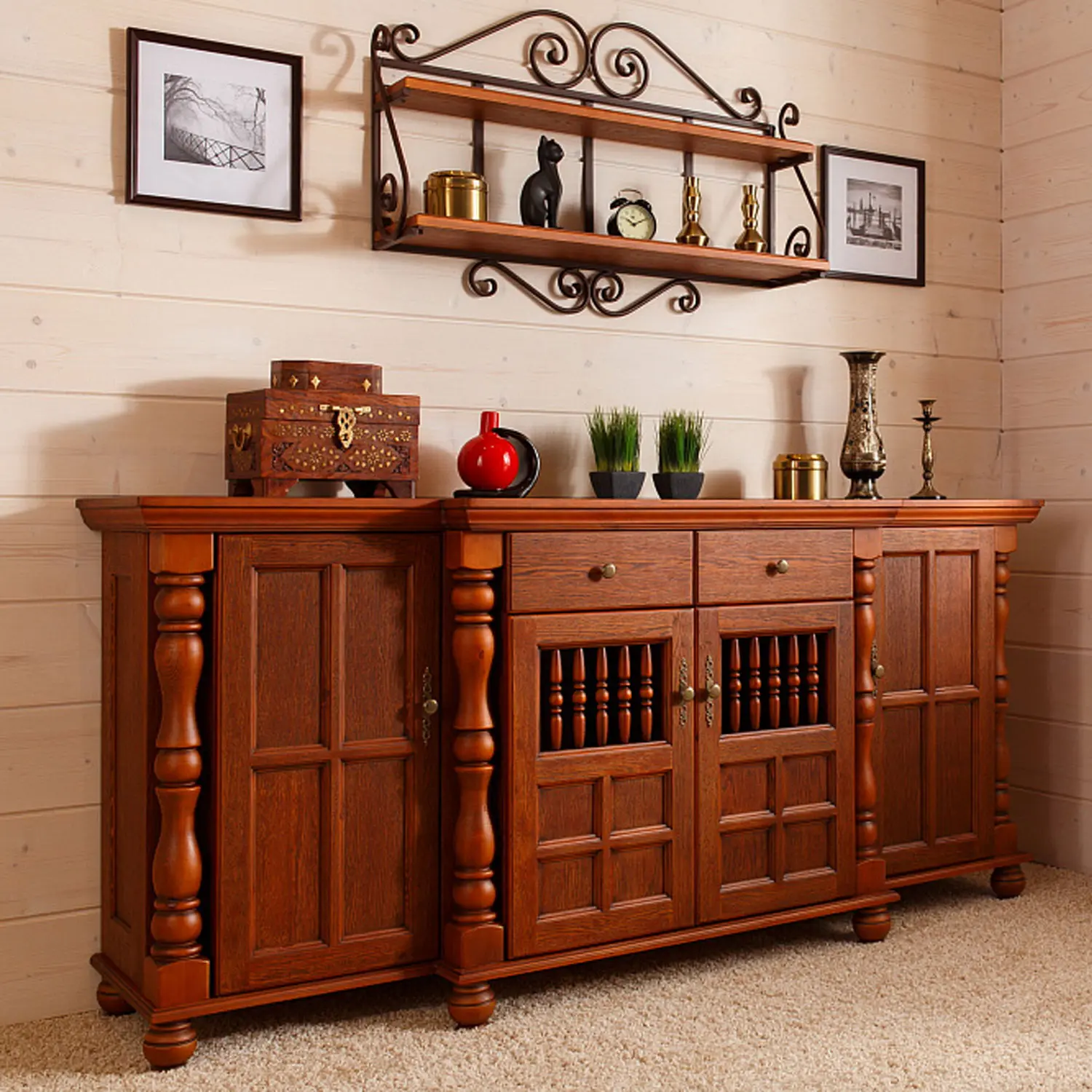 Комод Валенсия 2-77 сосна