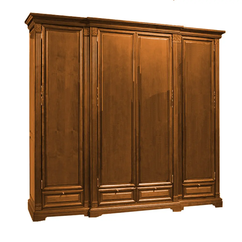   Шкаф массив березы Порто для платья и белья ГМ 5924, беловежский орех  