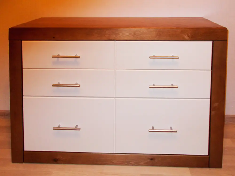 Комод 6 ящиков из массива Брамминг №1