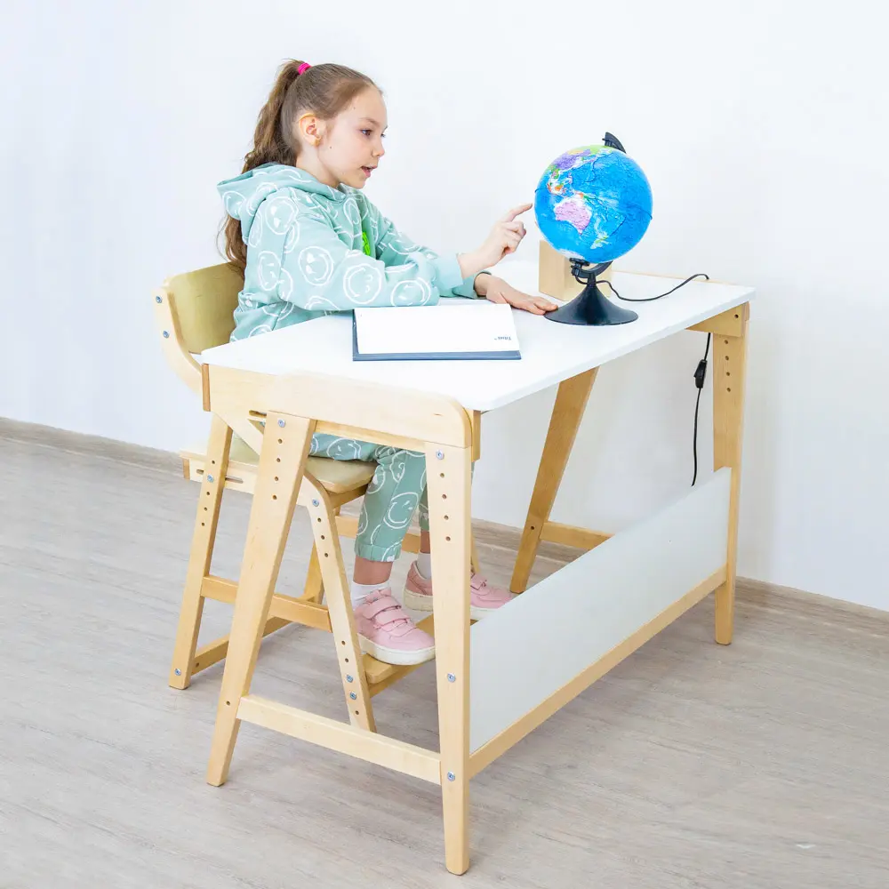 Стол массив березы Rabbit Wood Вуди белый