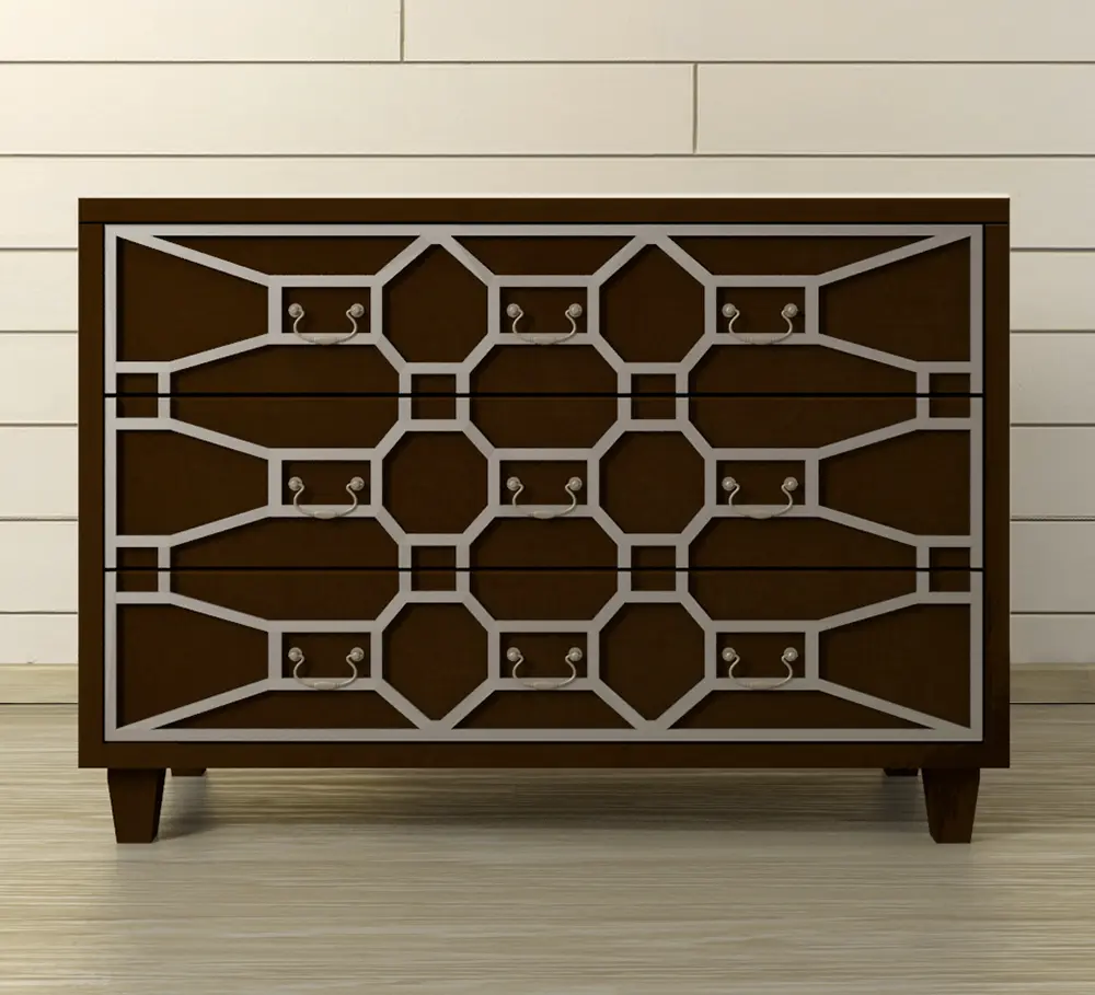 Шоколадный комод «Emerald» 3 ящика