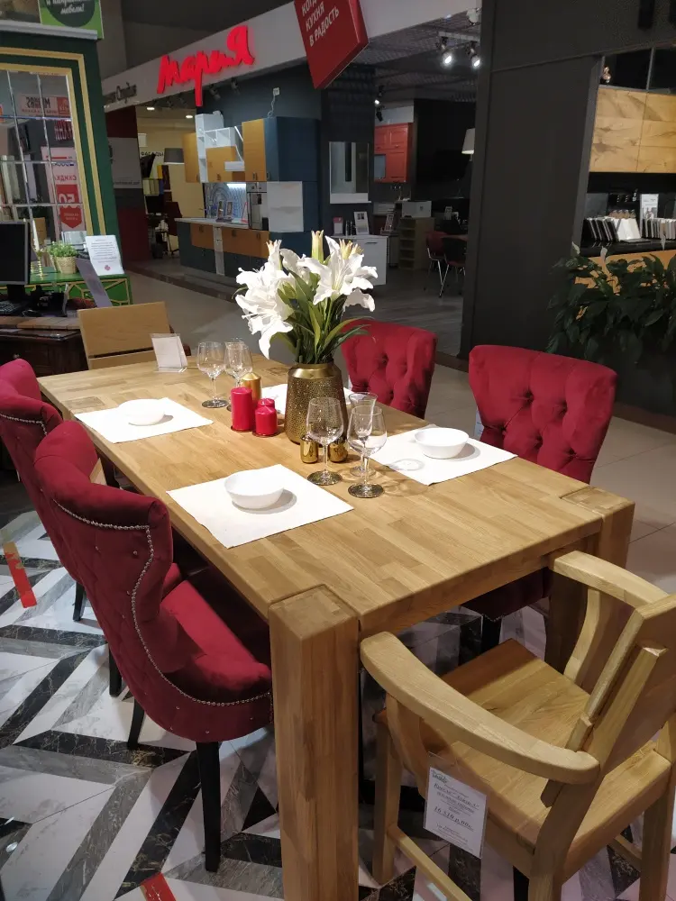 Стол обеденный прямоугольный дуб Аляска 2000*1000 (нога 120) "Премиум"