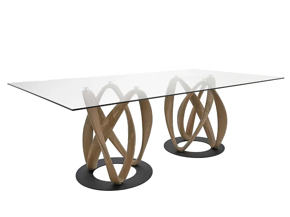 Стол Инфинити прямоугольный стекло двойной 2200