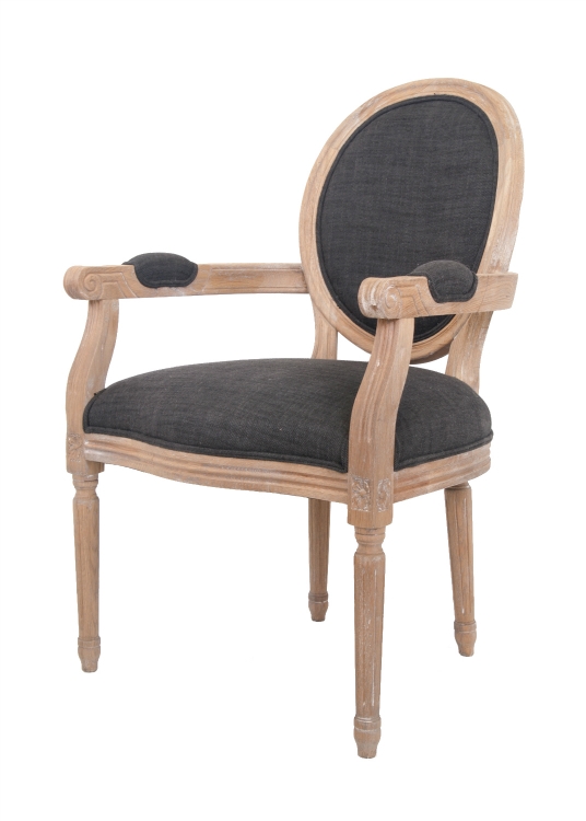 Мягкий стул с подлокотниками Diella Black