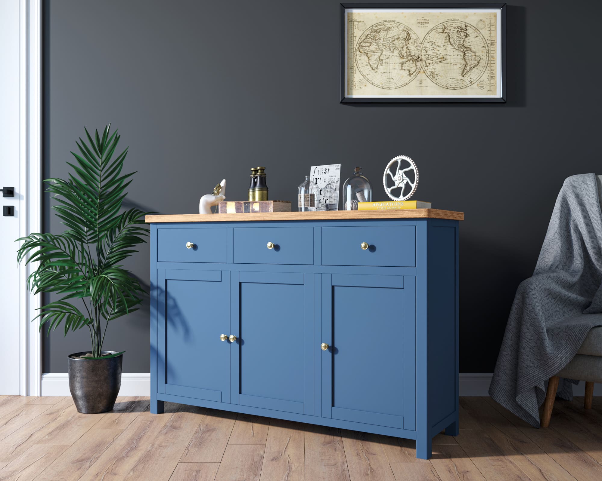 Комод "Jules Verne" 3 ящика 3 дверки