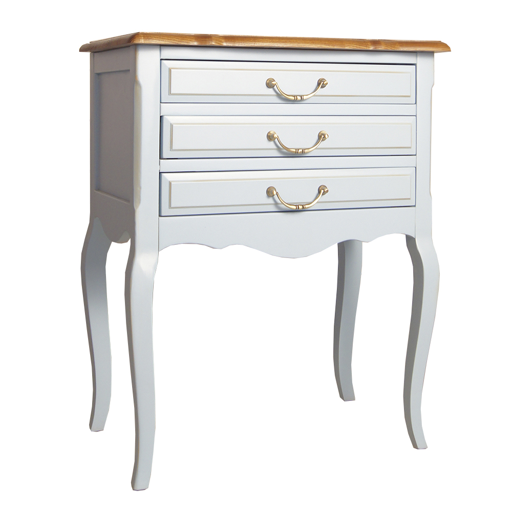 Тумба с 3 ящиками из дерева "Leontina Blue"