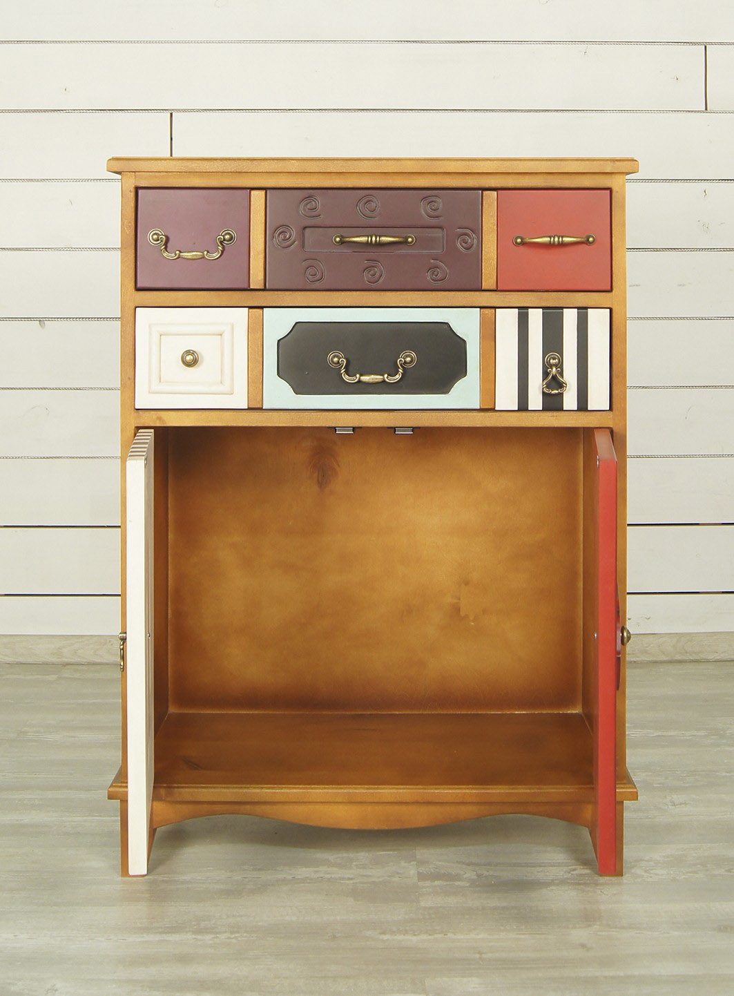 Вертикальный комод с ящиками дерево Gouache Birch (2 ящика)