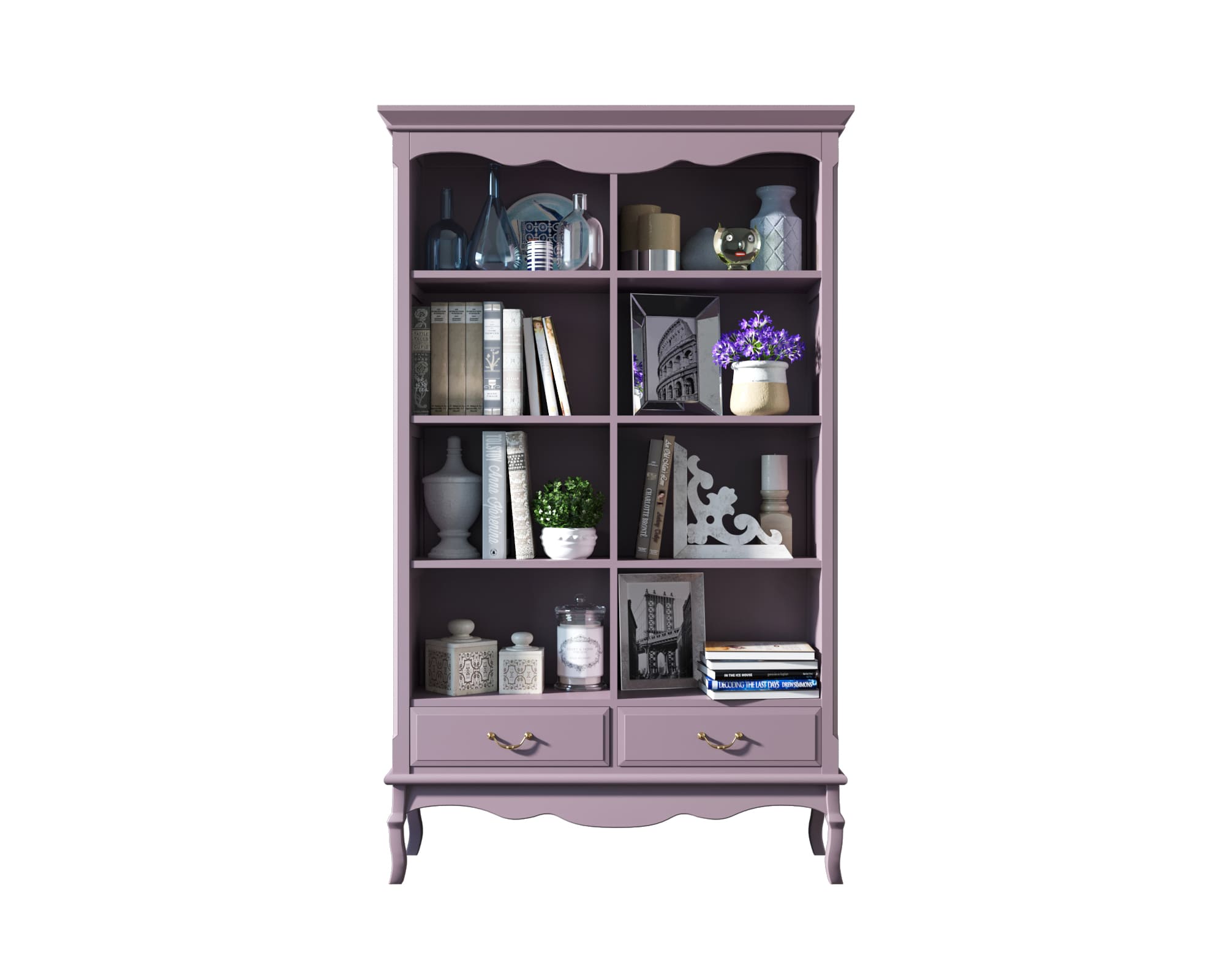 Стеллаж из дерева Leontina Lavanda двойной арт GS27/2L