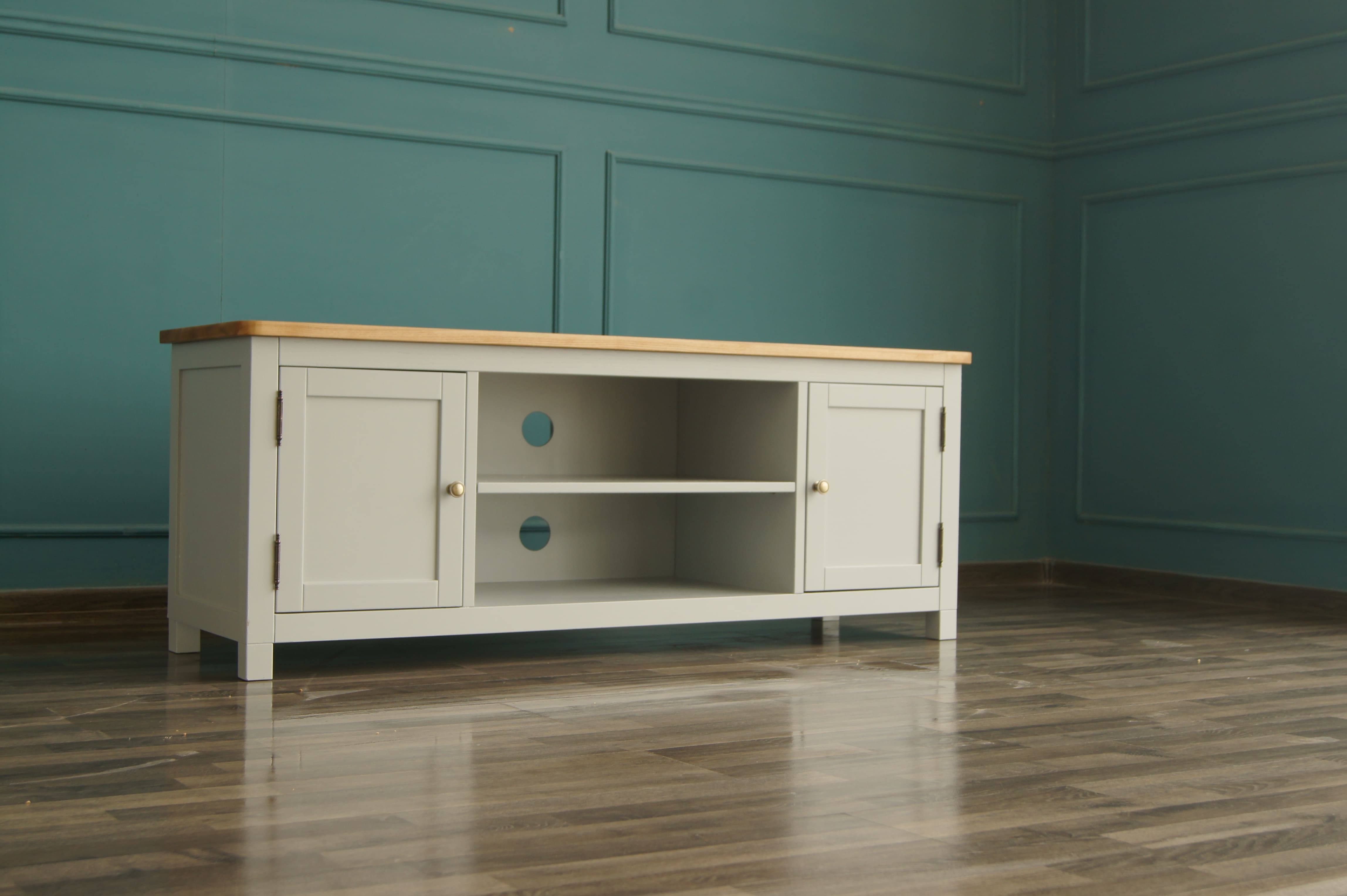 Комод под TV из дерева "Jules Verne" серый