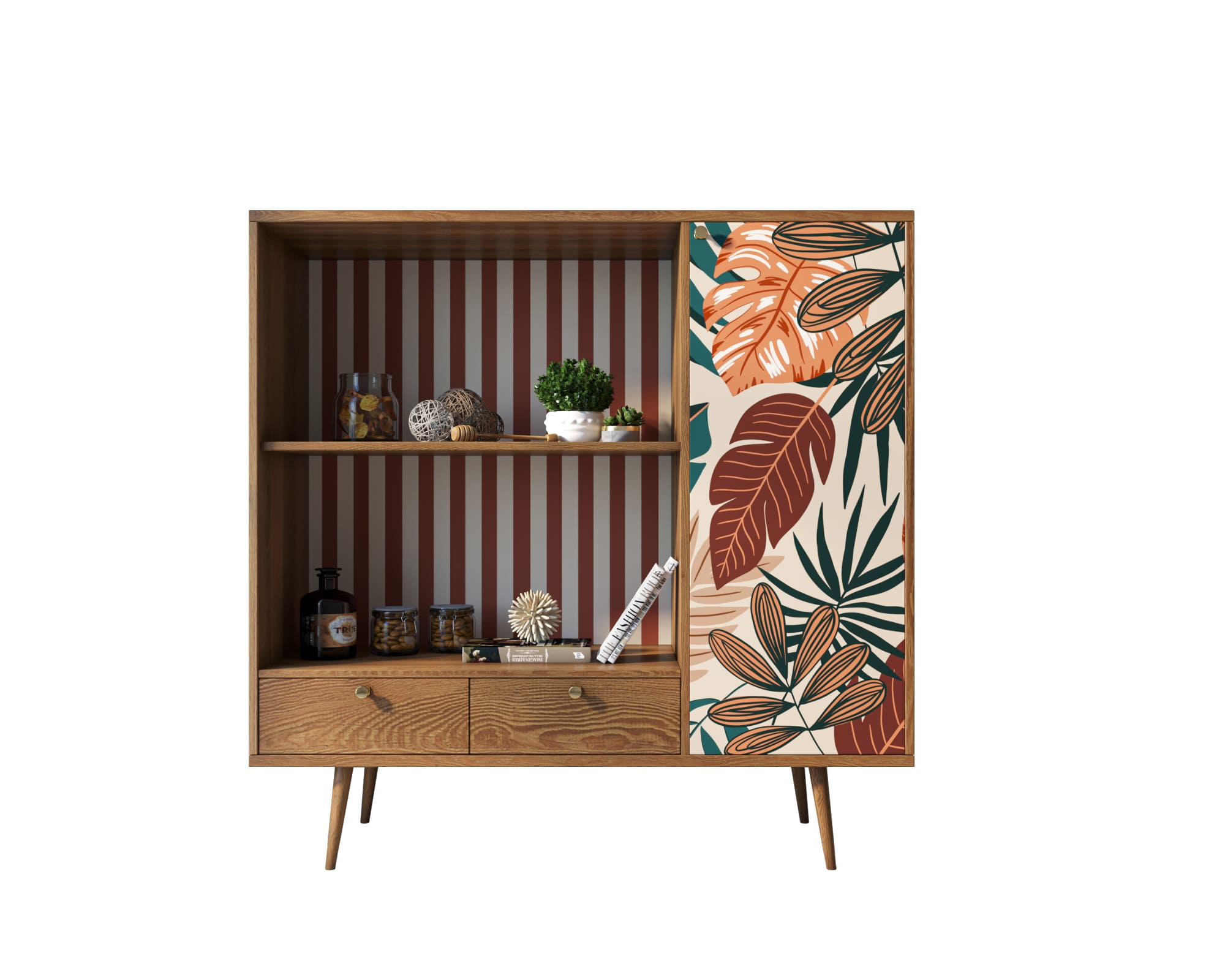 Стеллаж 2 ящика с нишей "Berber" 