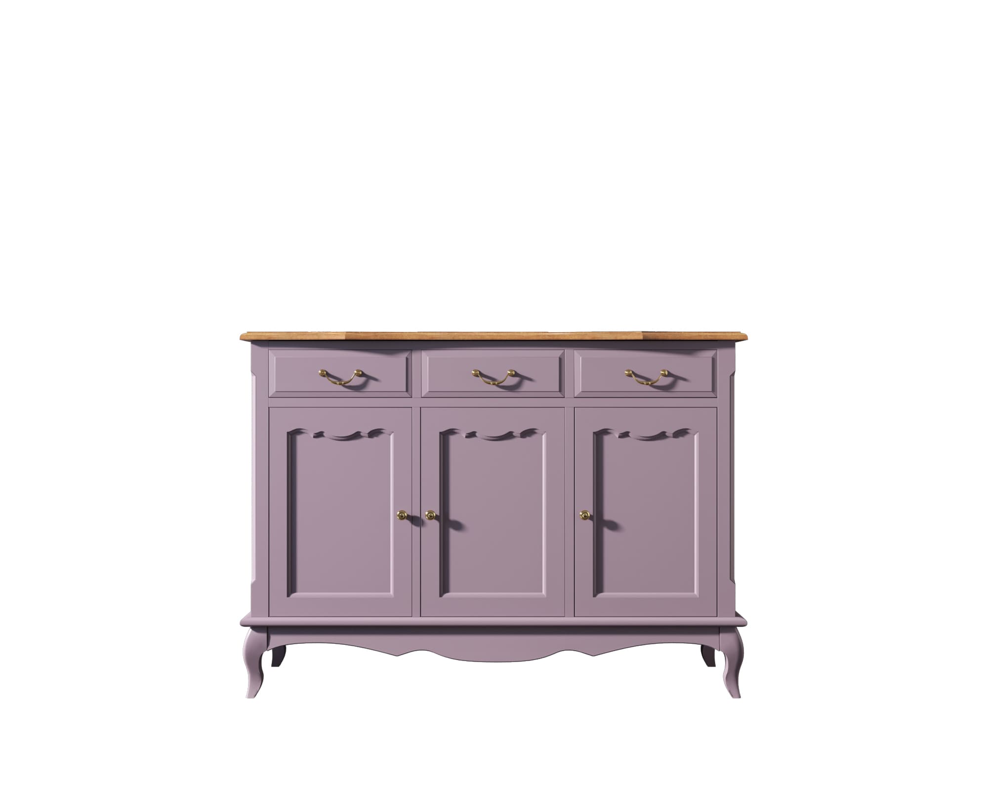 Комод 3 ящика массив "Leontina Lavanda" (3 ящика и 3 двери)