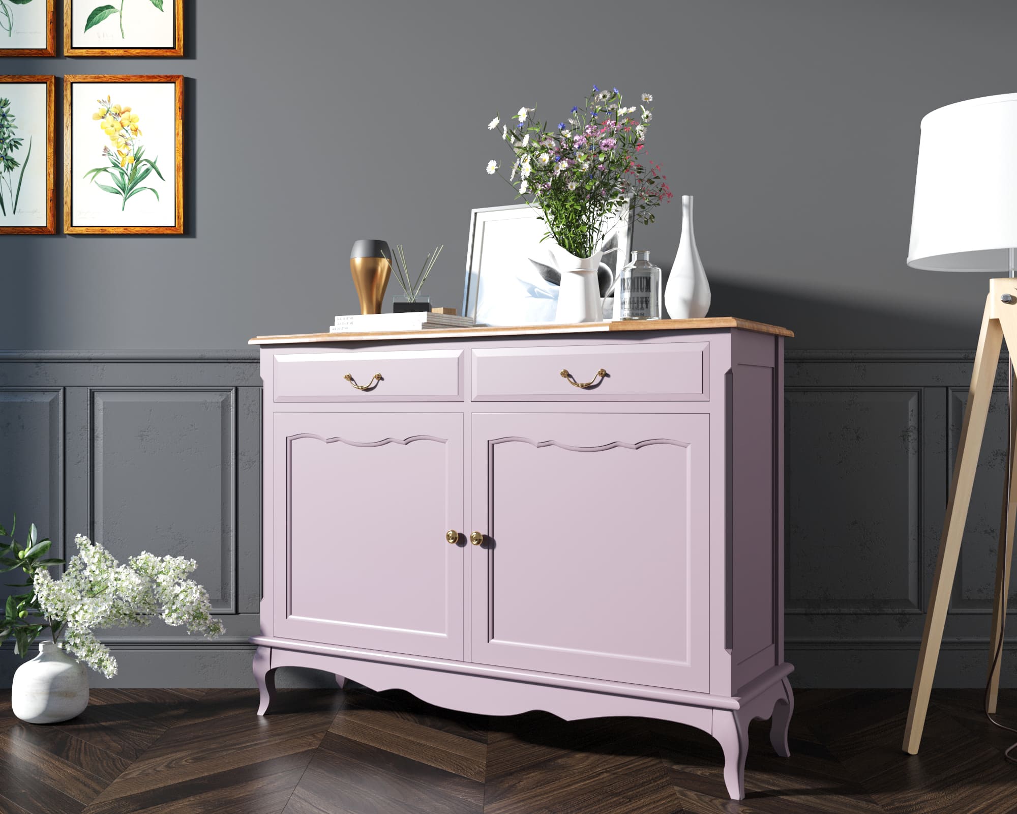 Комод из дерева "Leontina Lavanda" с ящиками