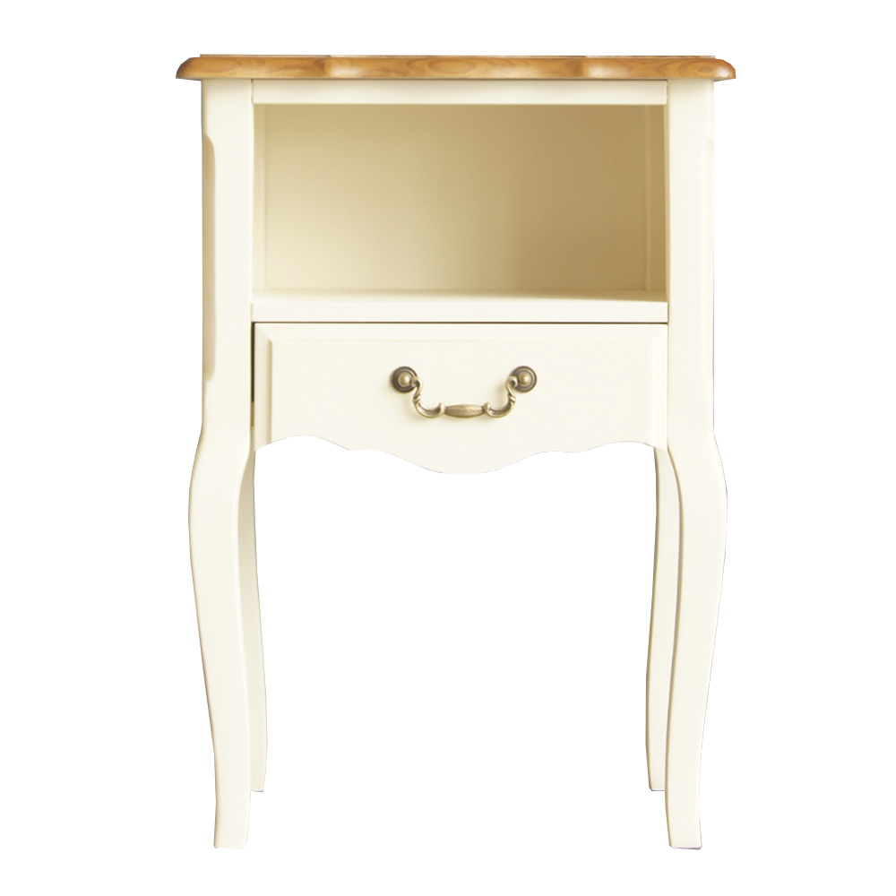 Тумба с ящиком из дерева "Leontina" с открытой полкой