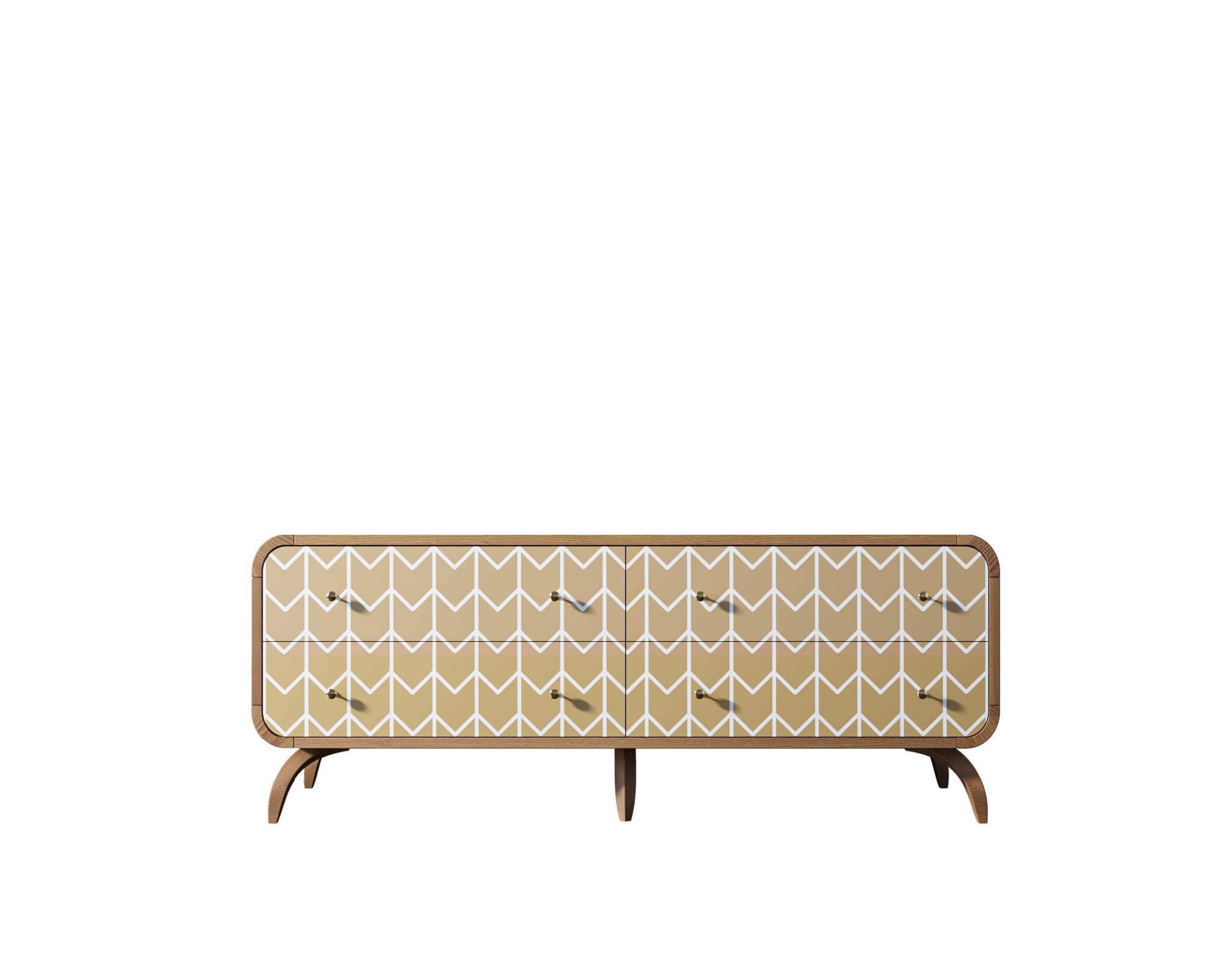 Комод с 4 ящиками дерево "Ellipse print" c принтом 1