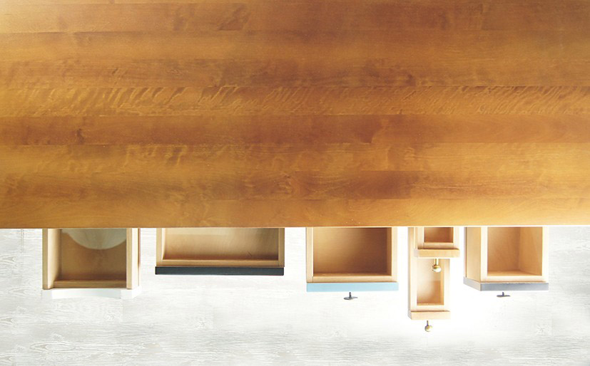 Рабочий стол с 6 ящиками "Aquarelle Birch"