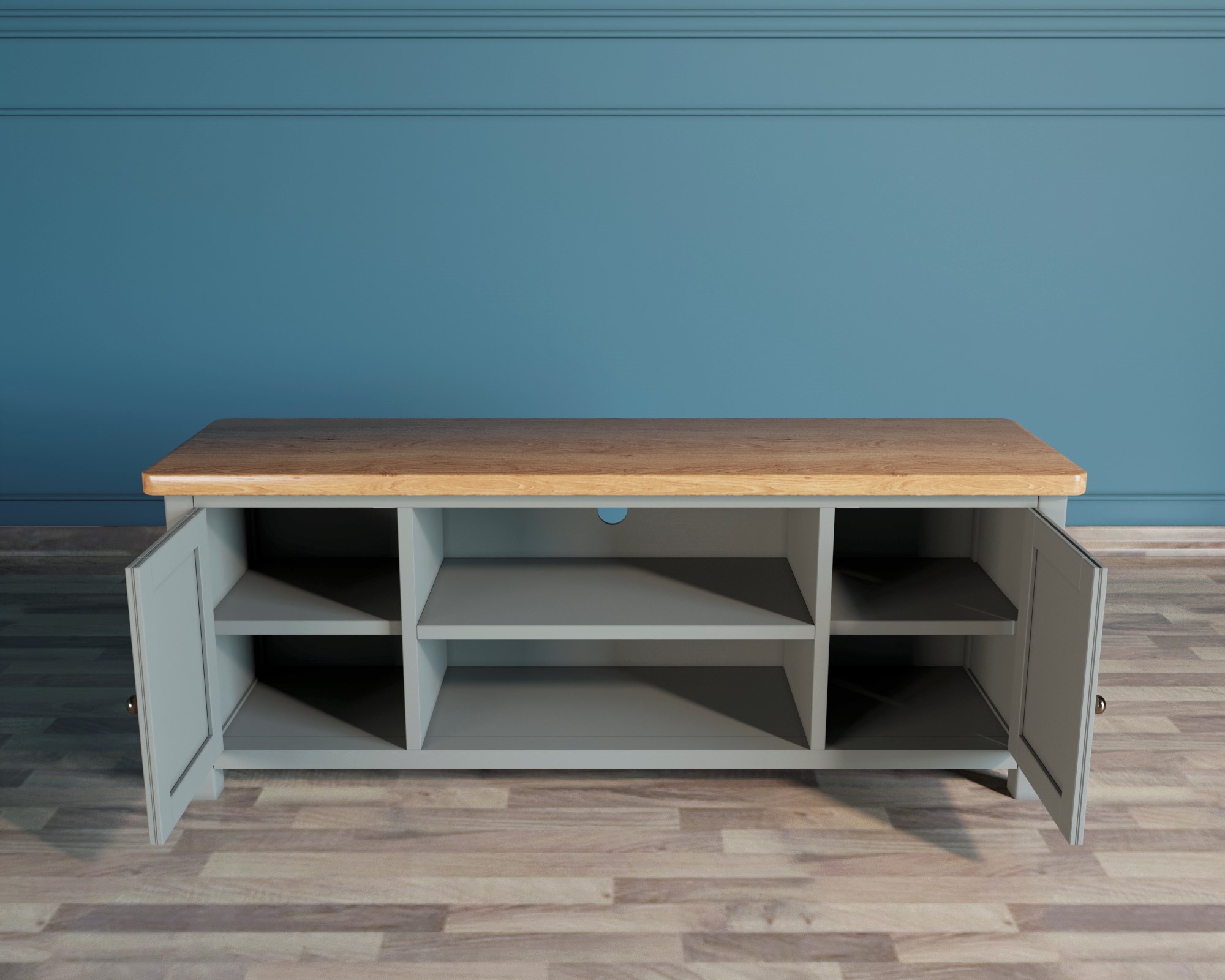 Комод под TV из дерева "Jules Verne" серый