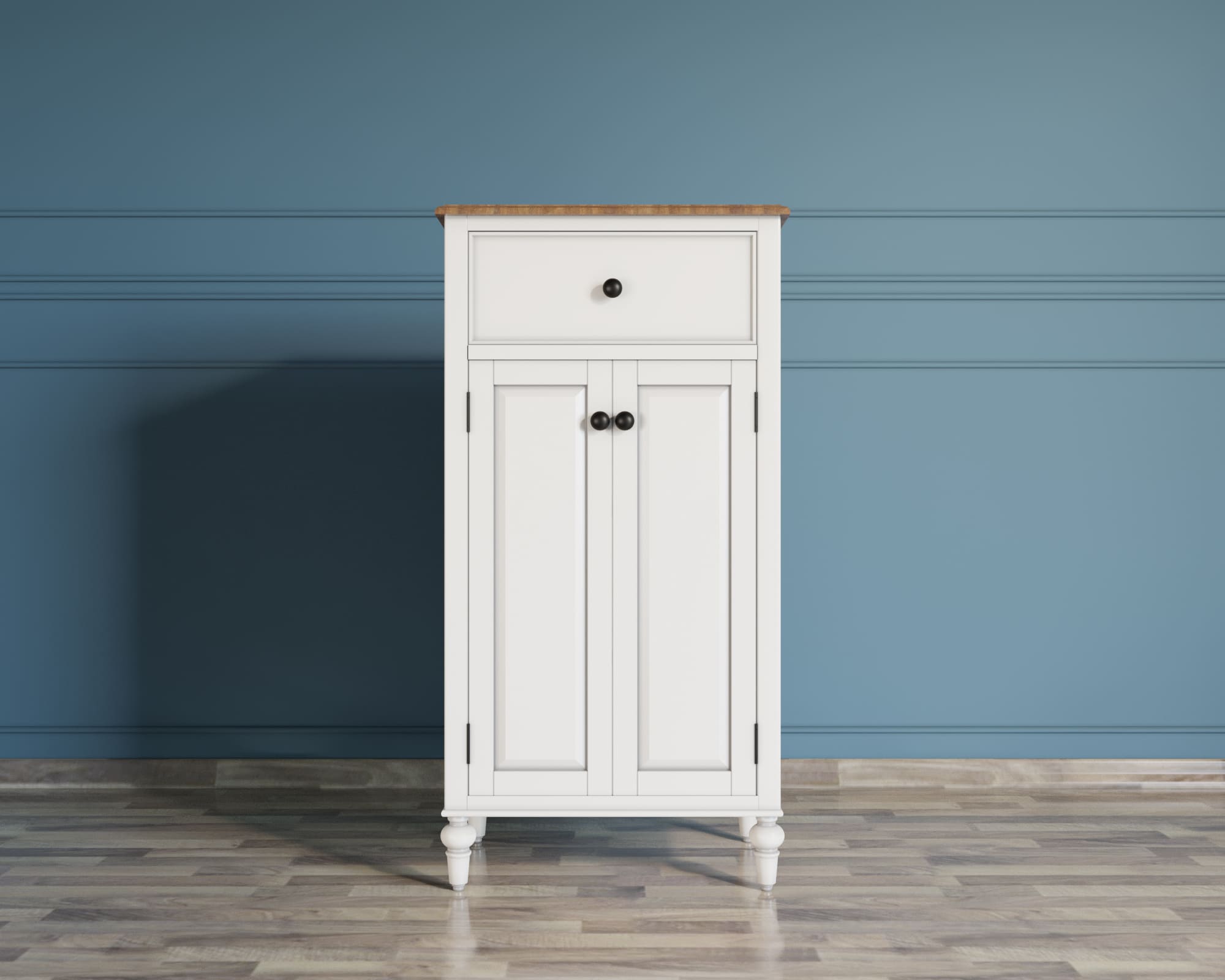 Узкий комод с ящиками "Odri" с дверками