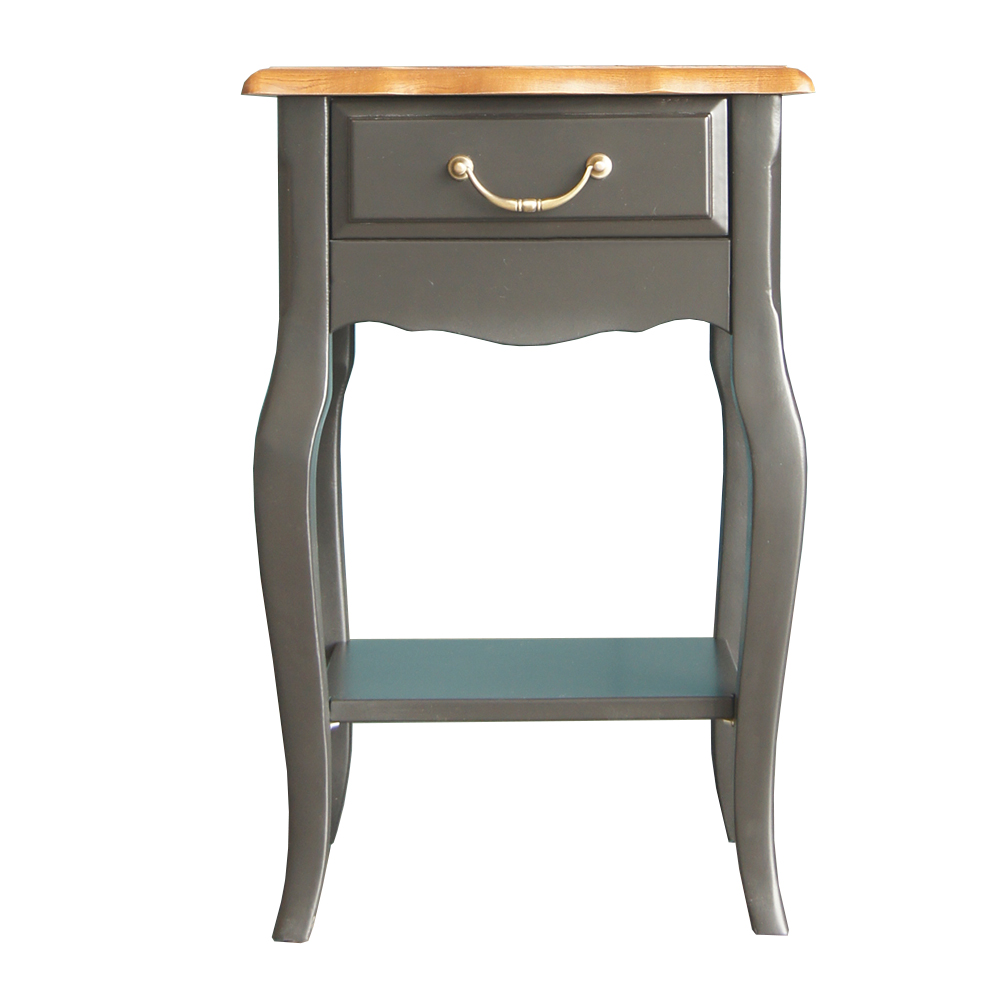 Прикроватная тумба 1 ящик "Leontina Black" с одним ящиком