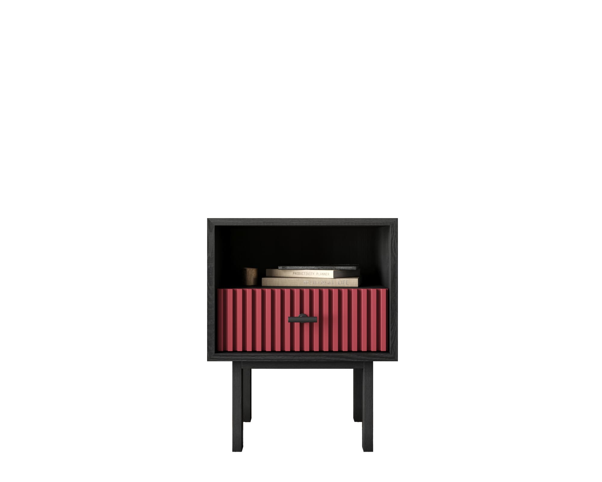 Тумбочка с нижним ящиком "Emerson" арт EM17/red/L