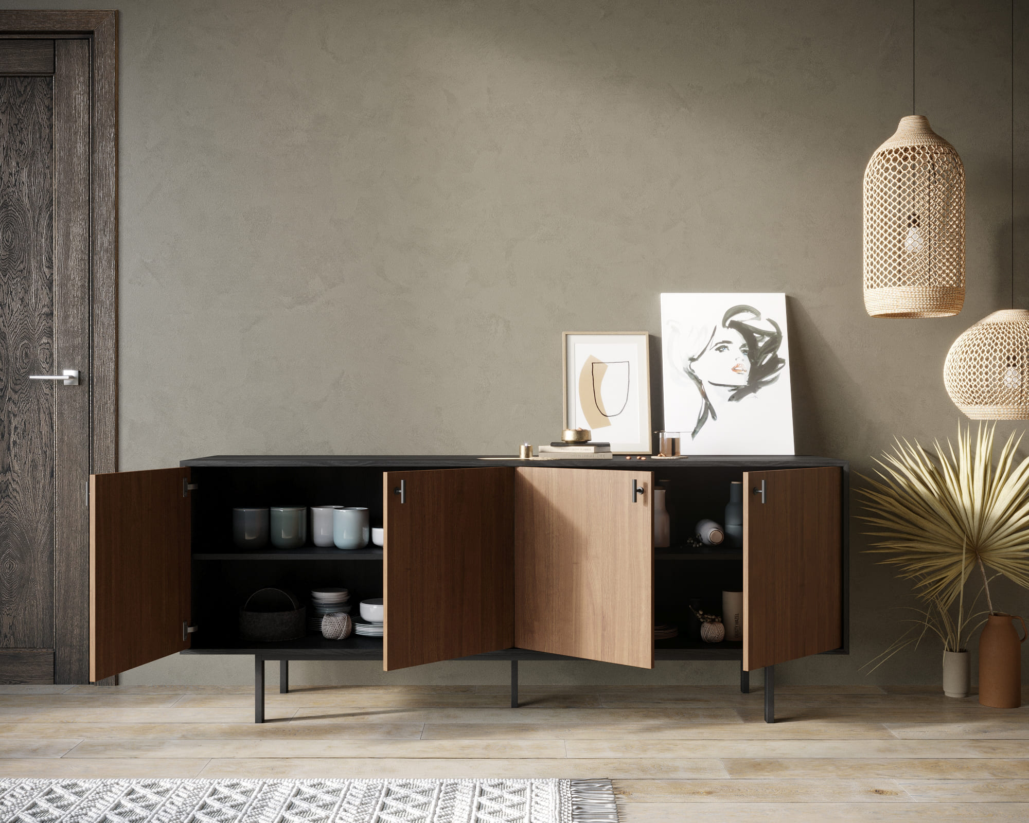 Комод с четыремя дверками "Emerson"