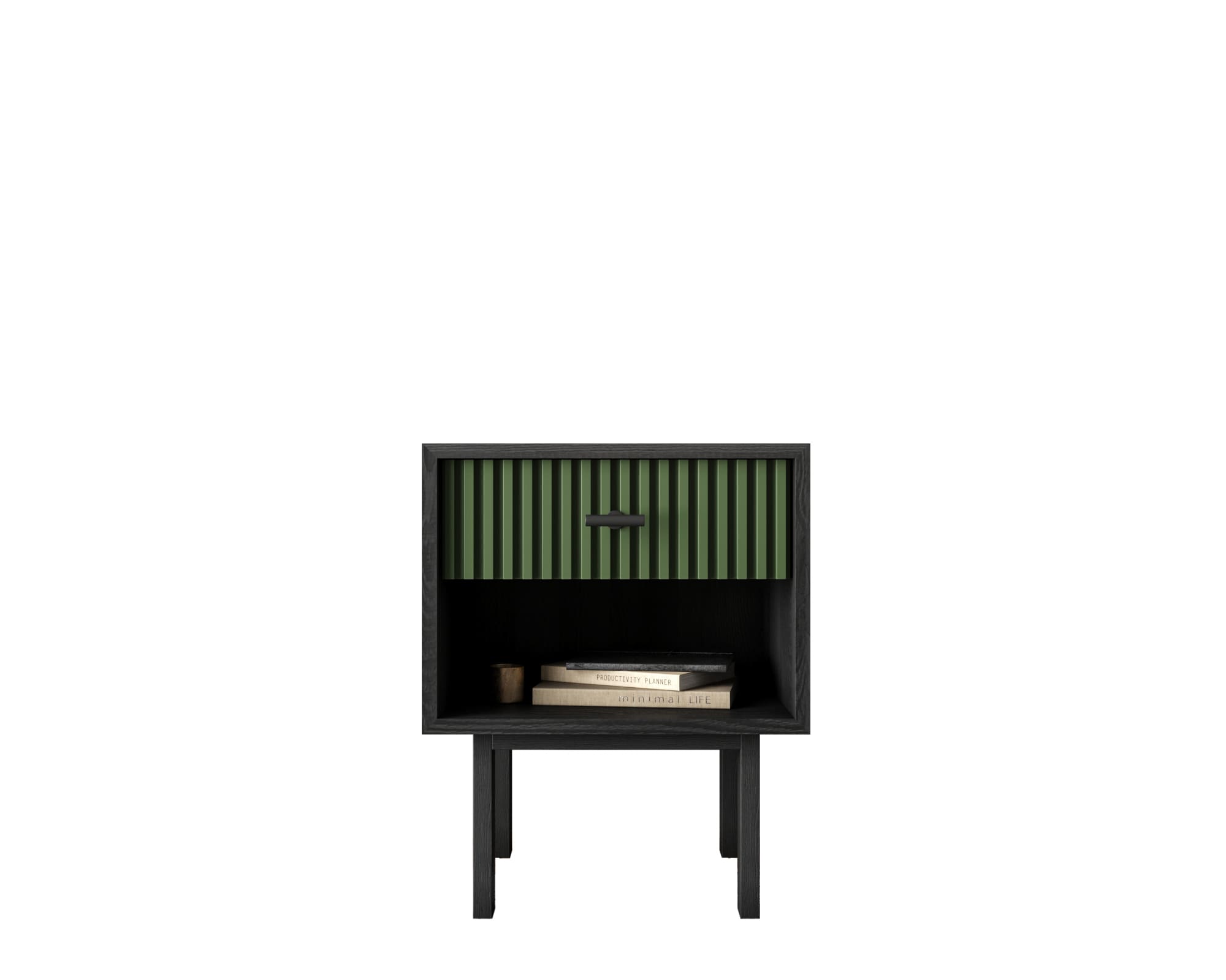 Тумбочка с верхним ящиком "Emerson" арт EM11/green/L