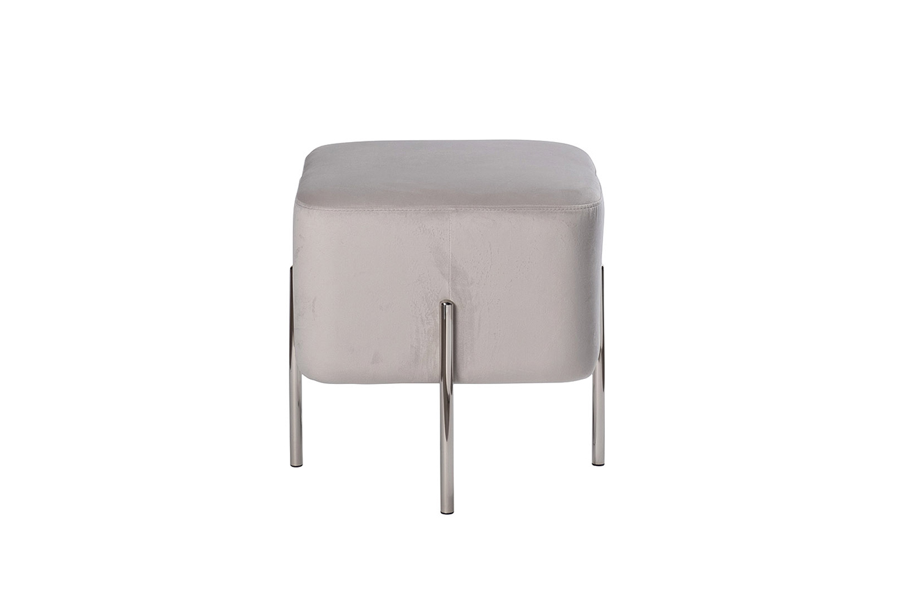 76AR-732BAN-SVSER Банкетка велюр светло-серый/хром 42*42*44см