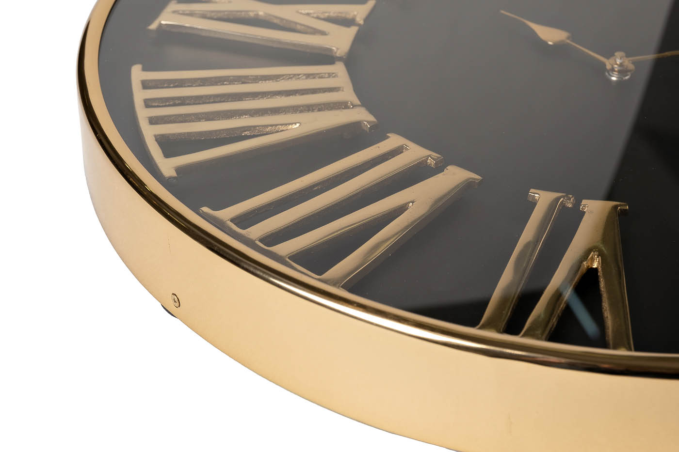 79MAL-5814-51BK Часы настенные цвет черный/золото d51см