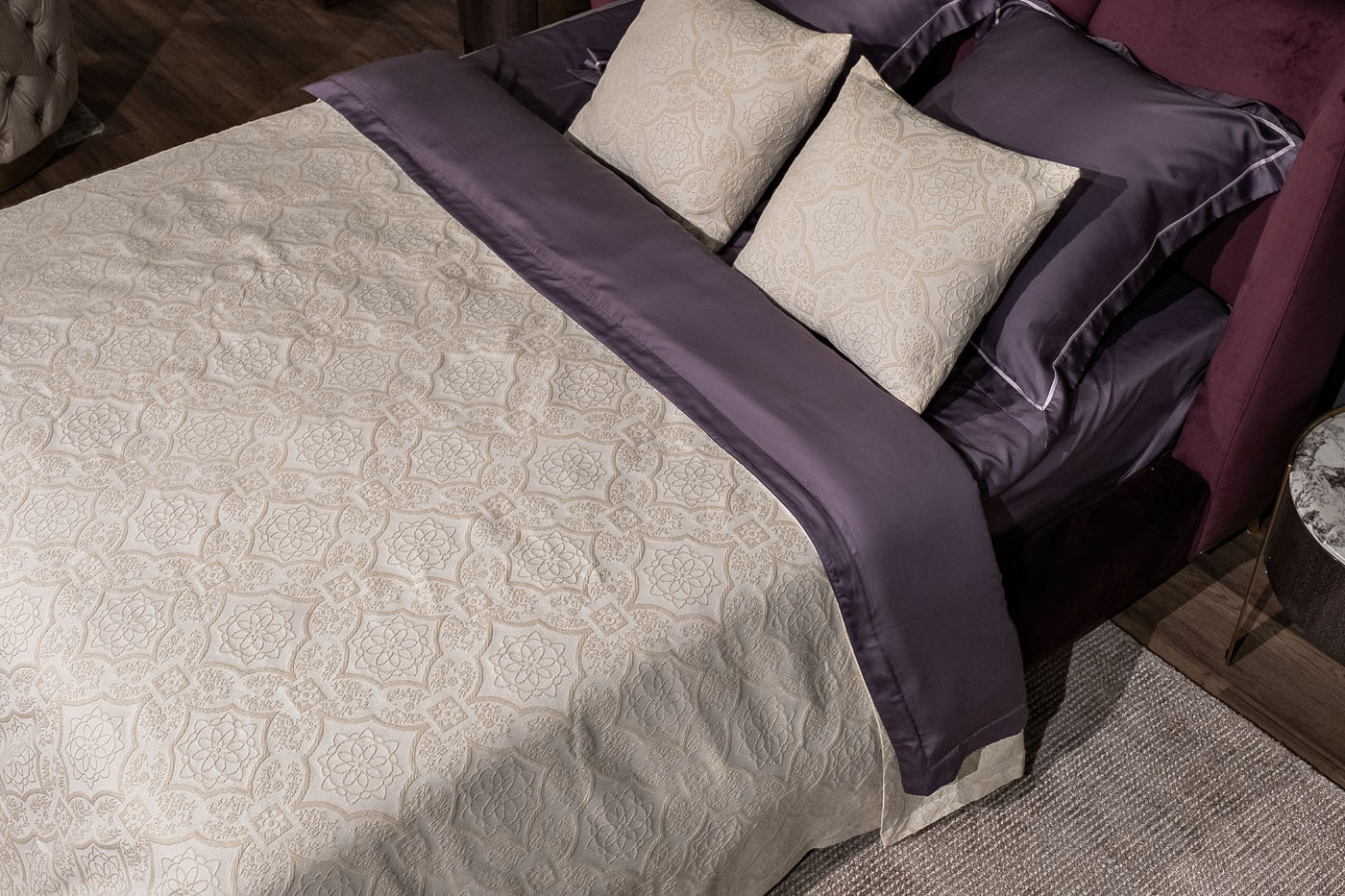 16AMR-NS240260-POKR BEG Покрывало Тиара беж 