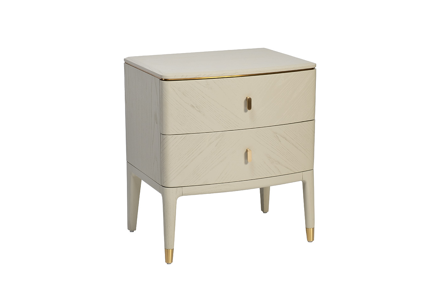 KFG138 Тумба 2 ящика белый шпон