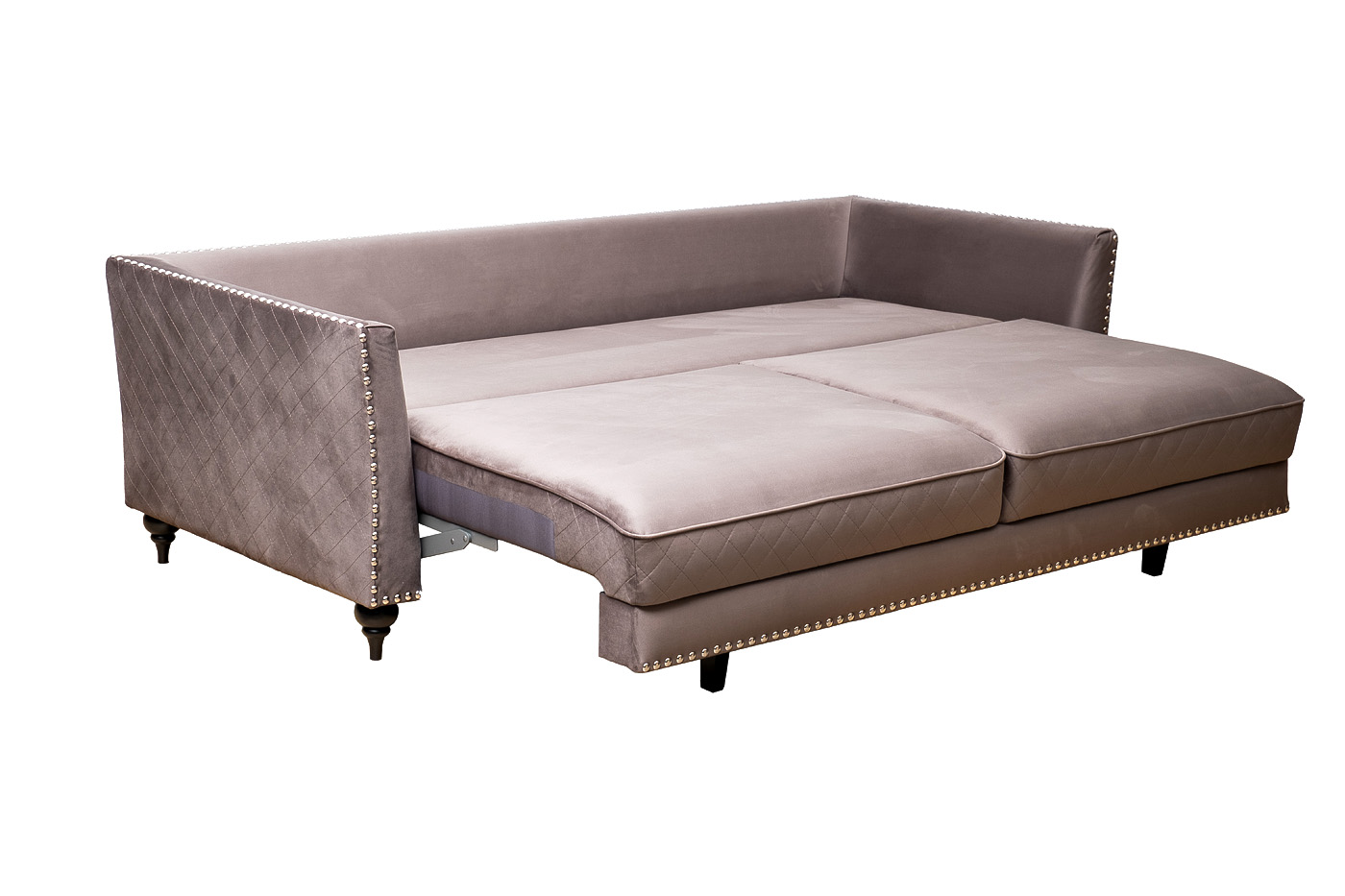 Диван Sorrento 230M трехместный раскладной, велюр серый Colt017