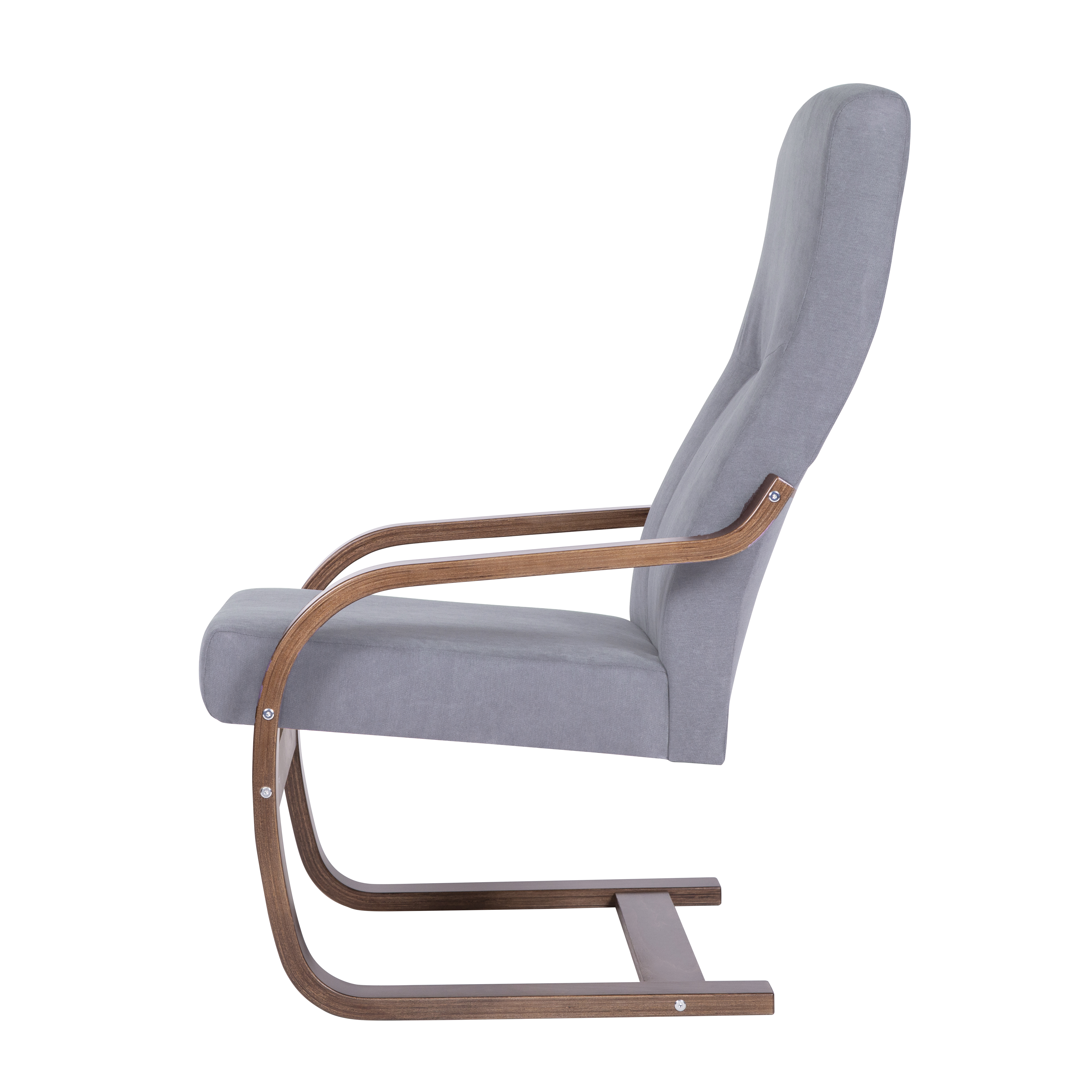 кресло Кристалл  Фреш 12 светло-серый каркас  Орех