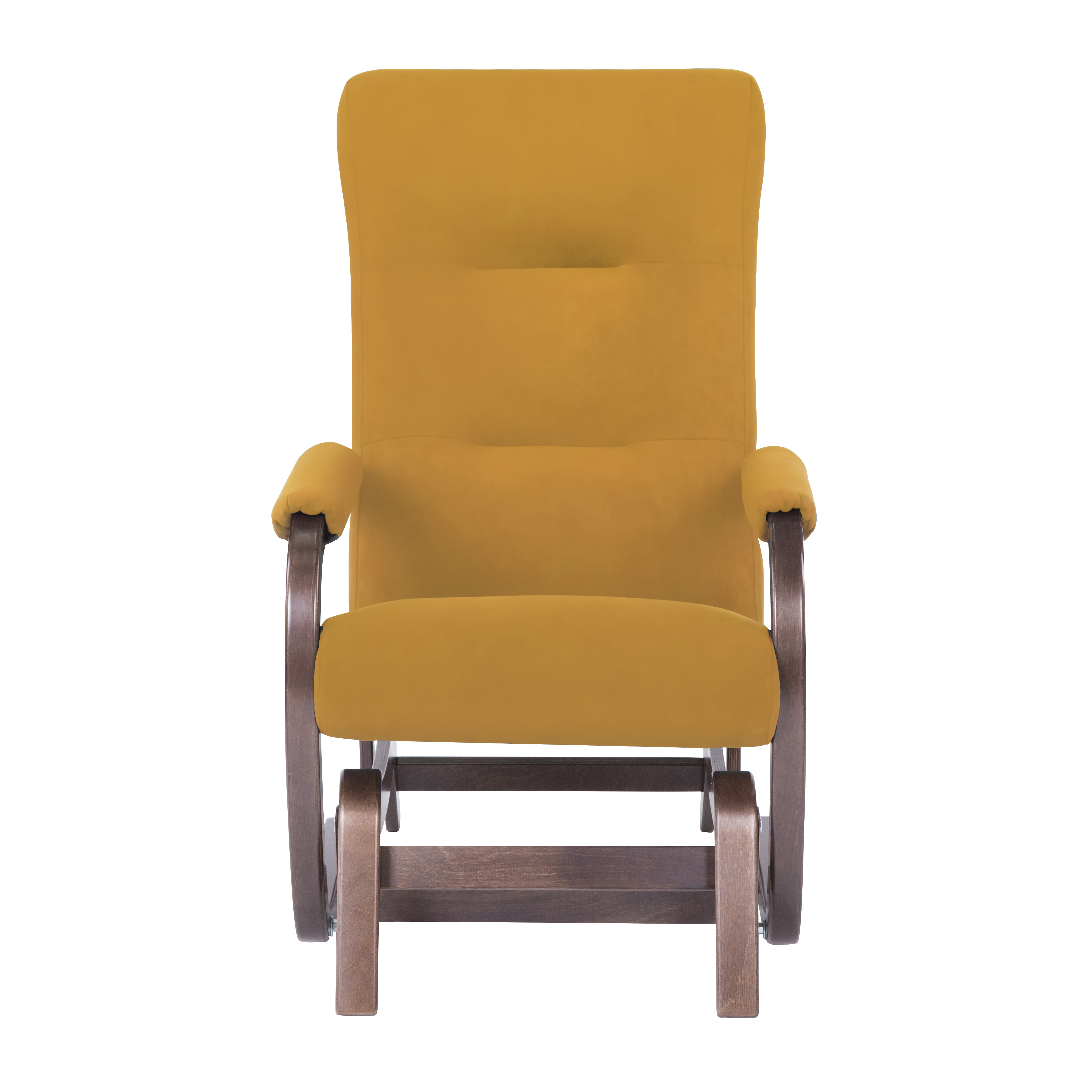 кресло-качалка глайдер Мэтисон 2  фреш 23 охра каркас  Орех