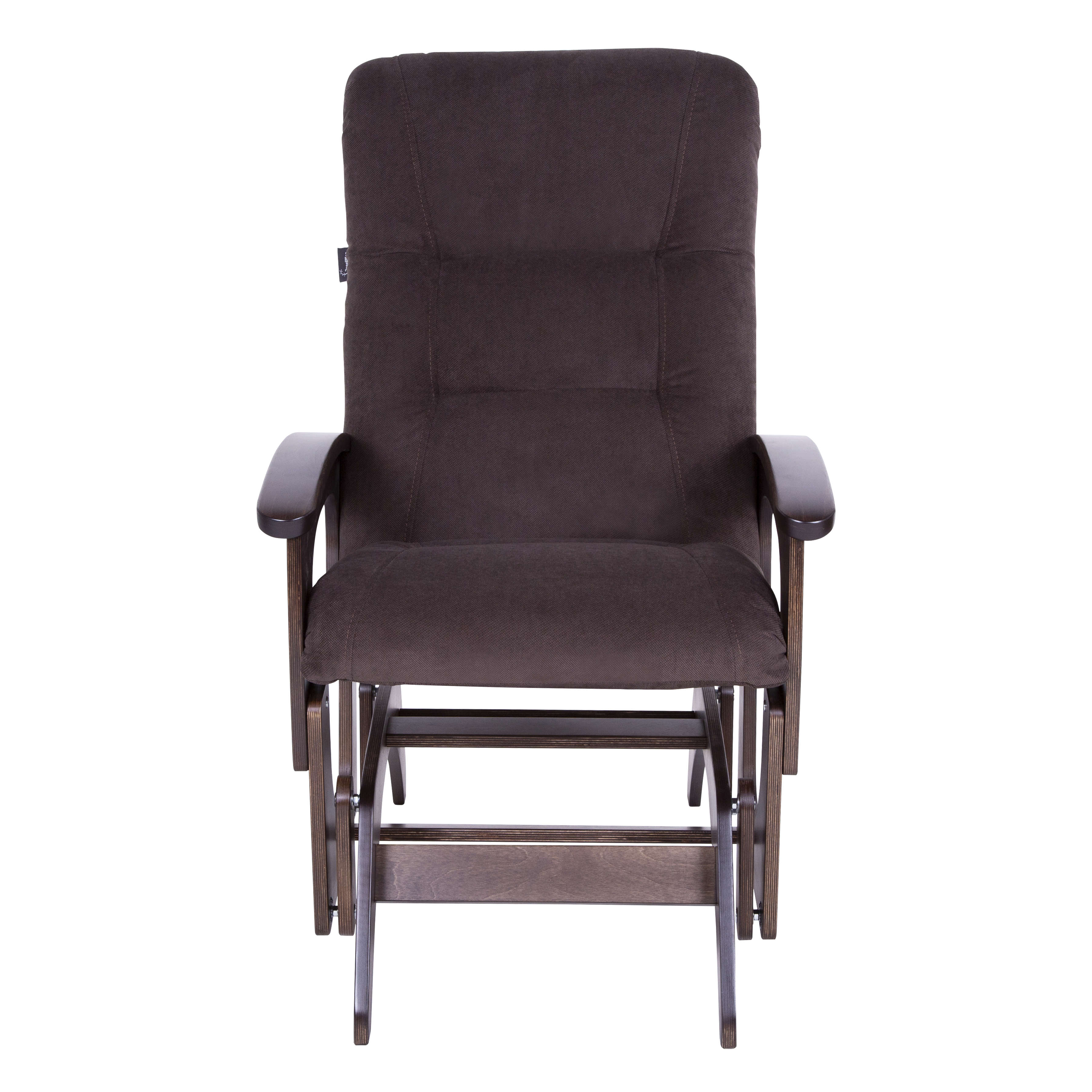 кресло-качалка глайдер Орион Грей браун каркас Орех