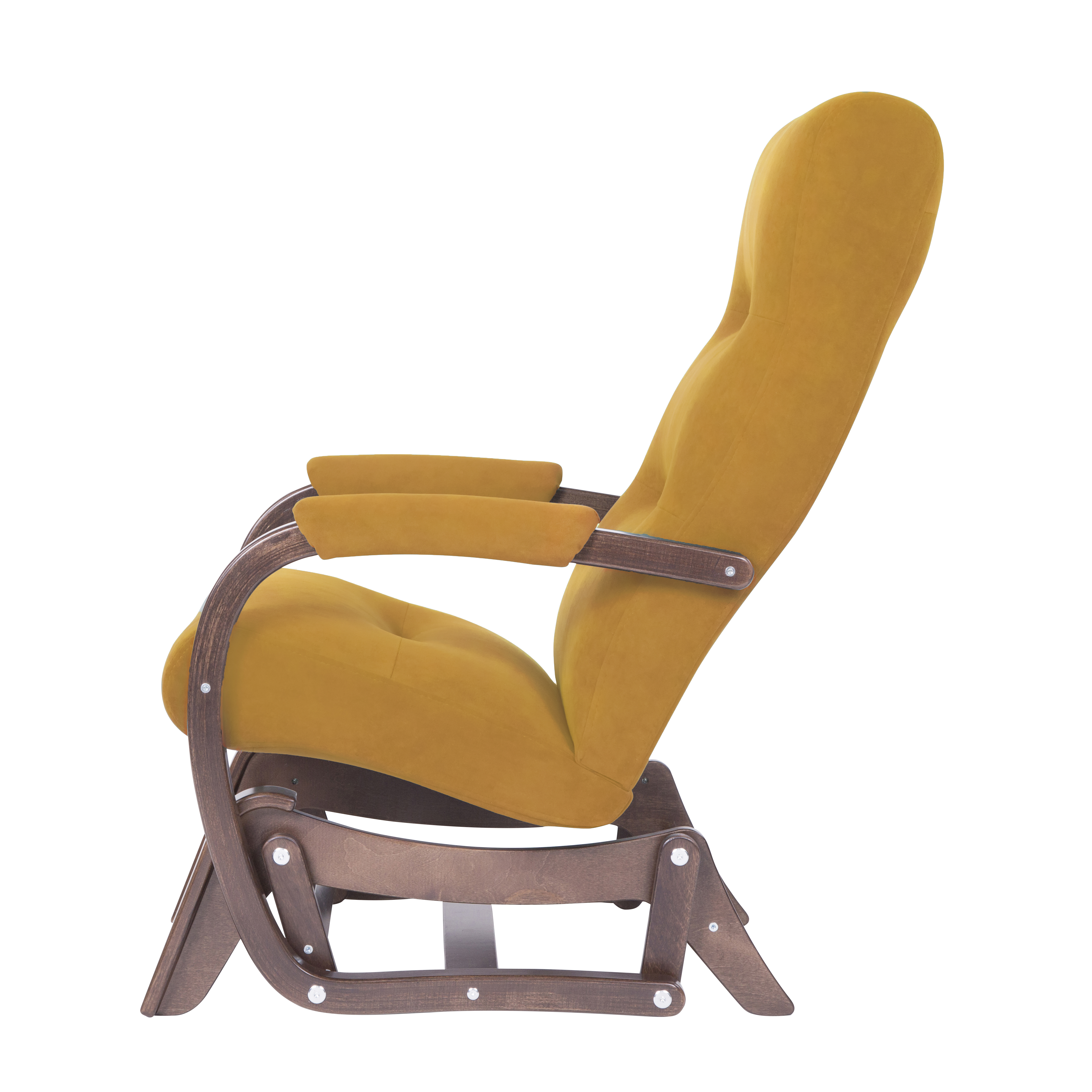 кресло-качалка глайдер Мэтисон 2  фреш 23 охра каркас  Орех