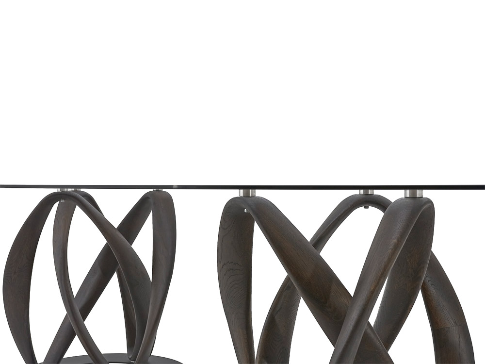 Стол Инфинити овальный стекло двойной 2200