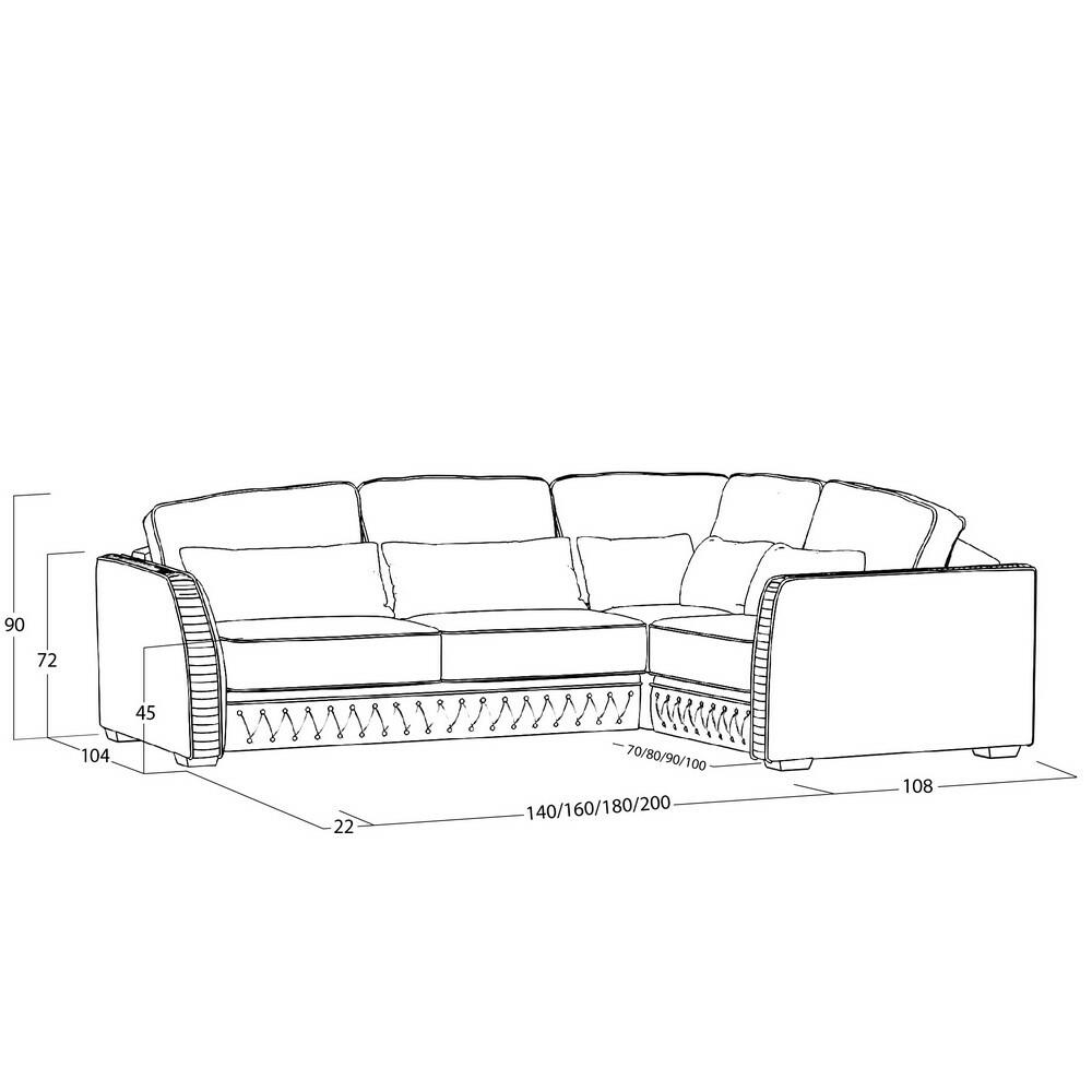 Диван Nobile (с механизмом) DNo-VR-180-K03-Ka-B18