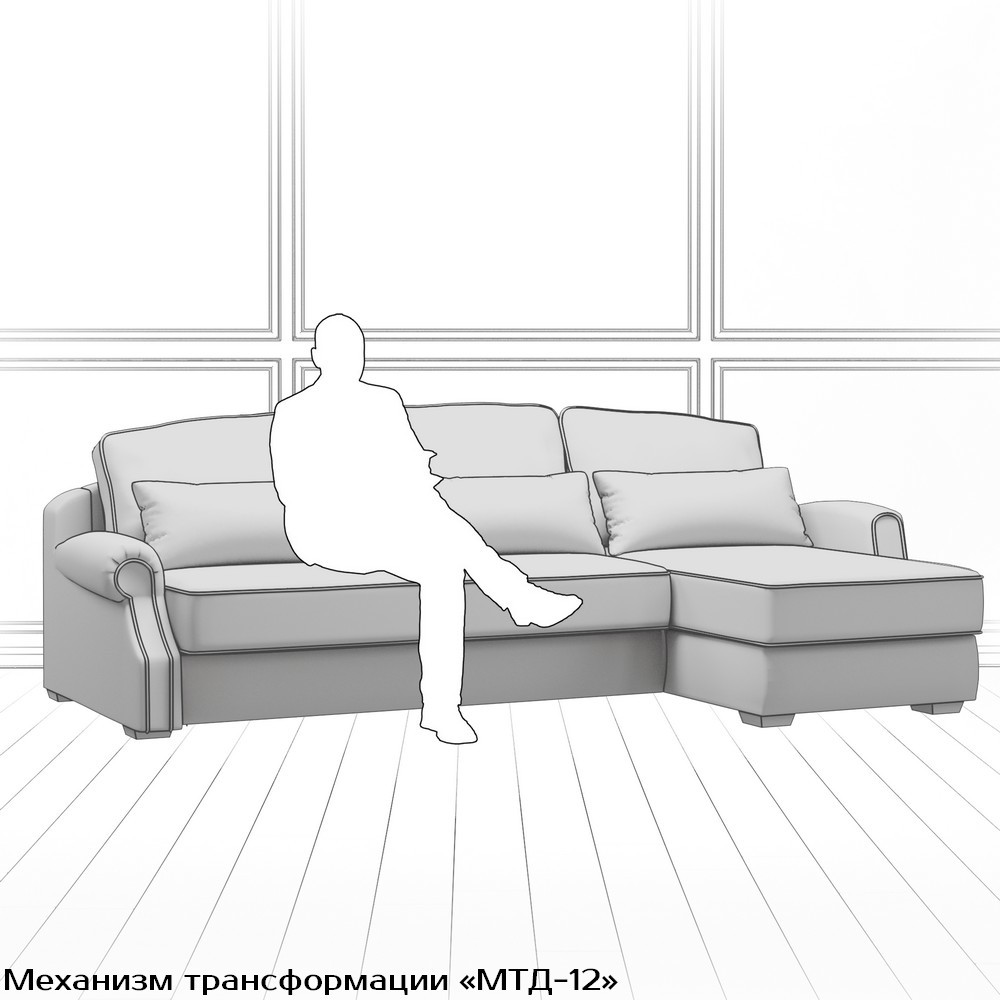 Диван Kane (с механизмом) DKa-TR-180-K03-Ka-B18