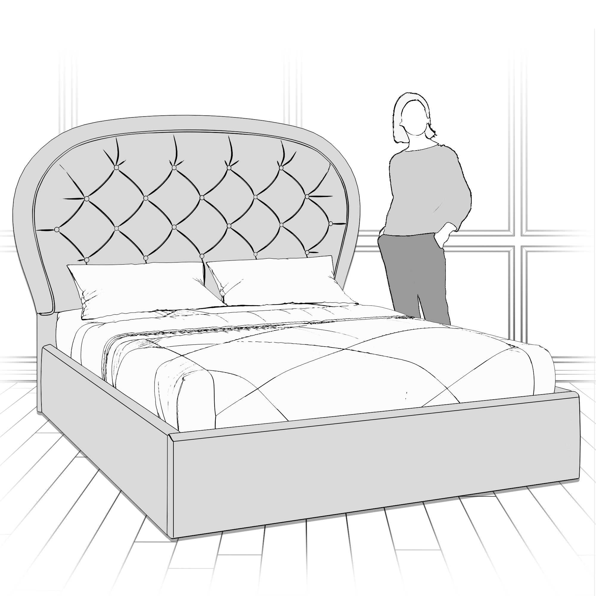 Кровать с подъемным механизмом K50-1200-B10