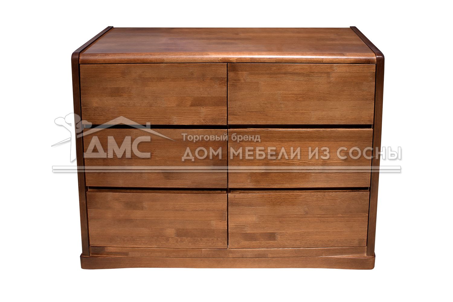 Комод с 6 ящиками массив сосны Бали Люкс