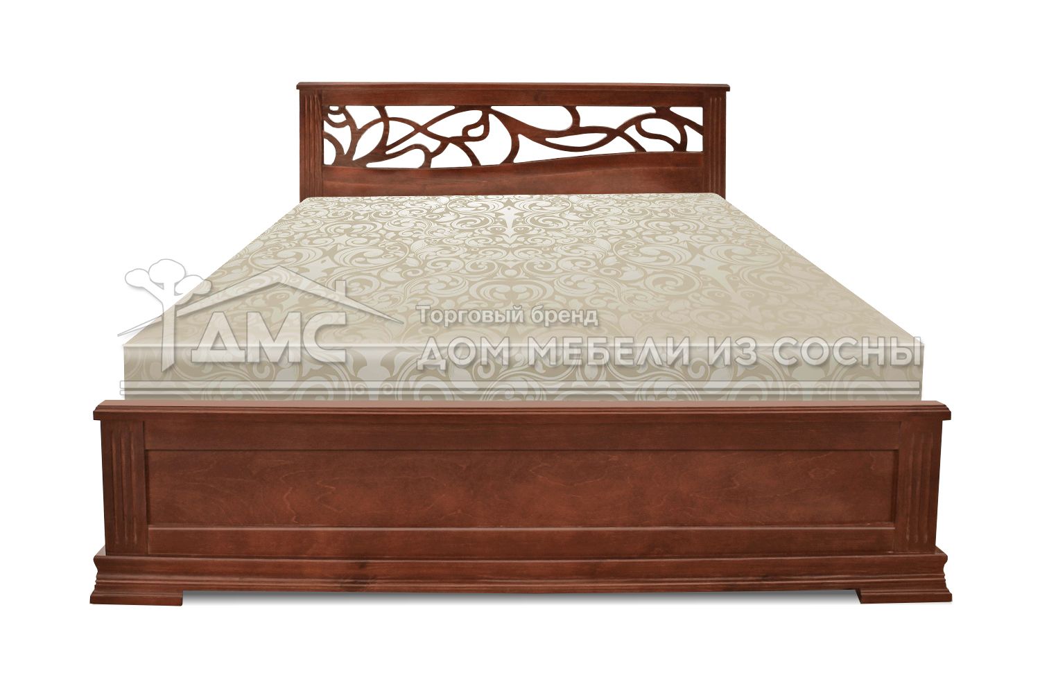 Кровать двухспальная массив Лирос 1200х2000