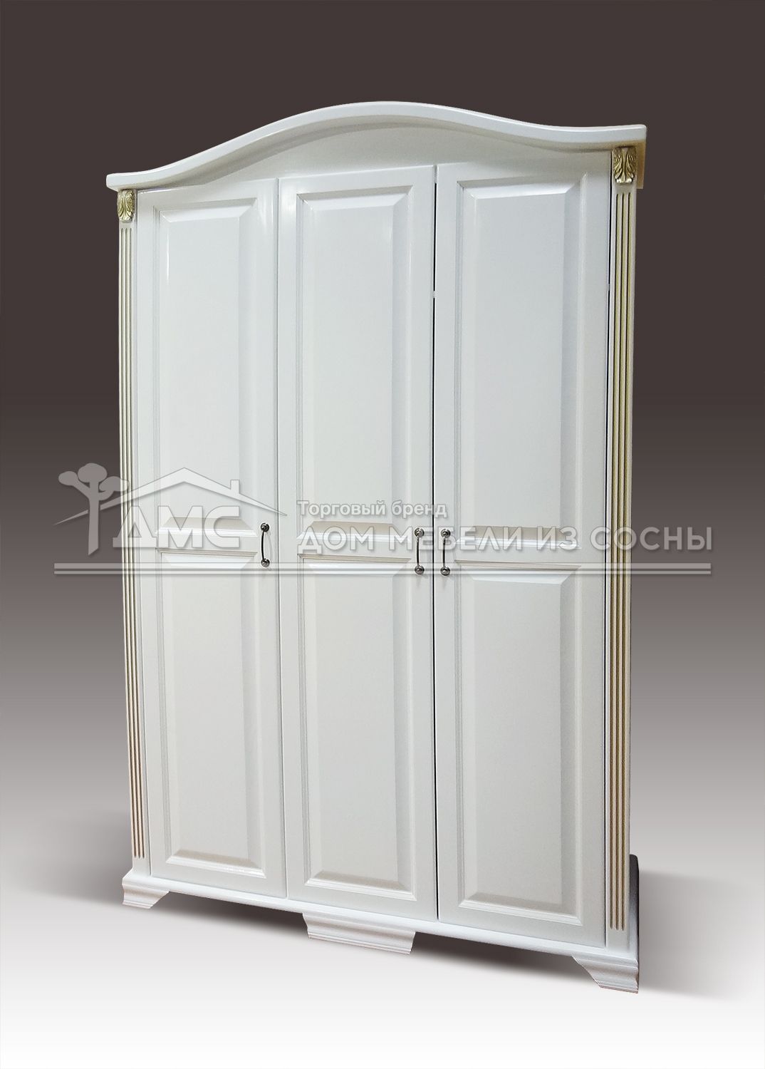 Шкаф 3-х ств. с гнутым багетом Оливия