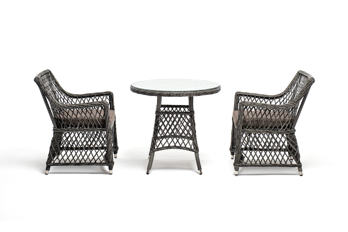 "Эспреззо–80 L" обеденная группа плетеная, цвет графит