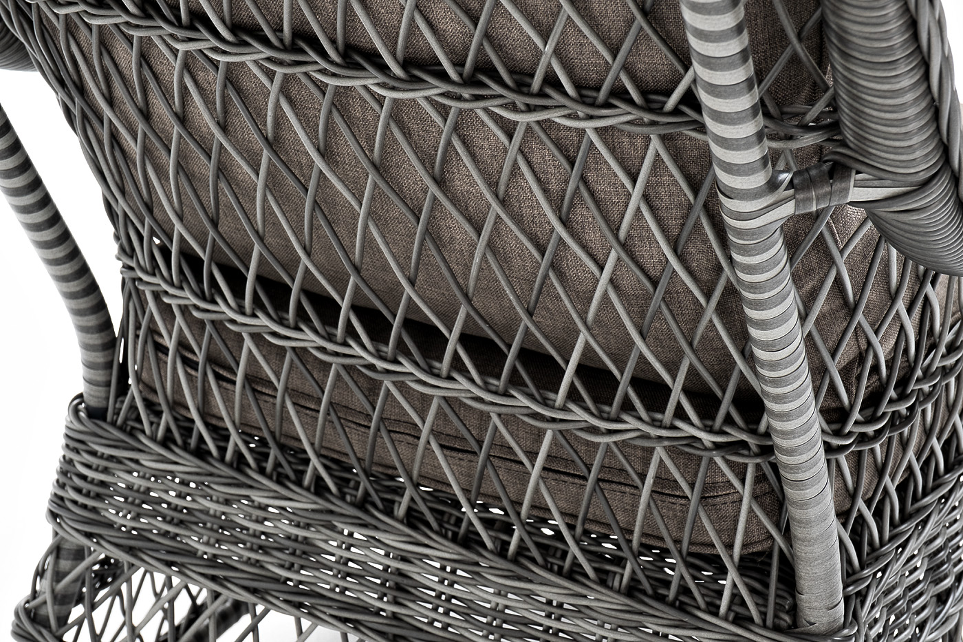 "Грандинелли" кресло из искусственного ротанга, цвет графит
